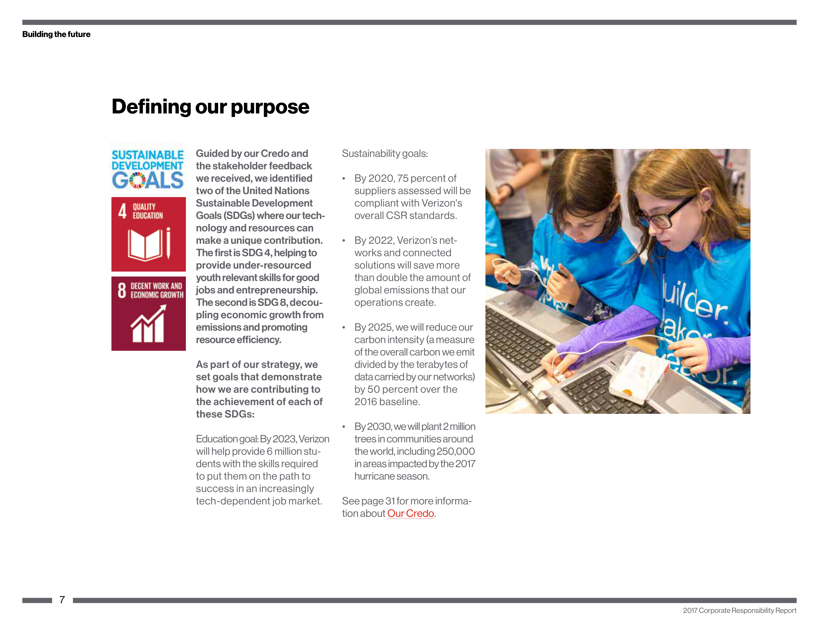 Verizon Corporate Responsibility Magazine — page 7