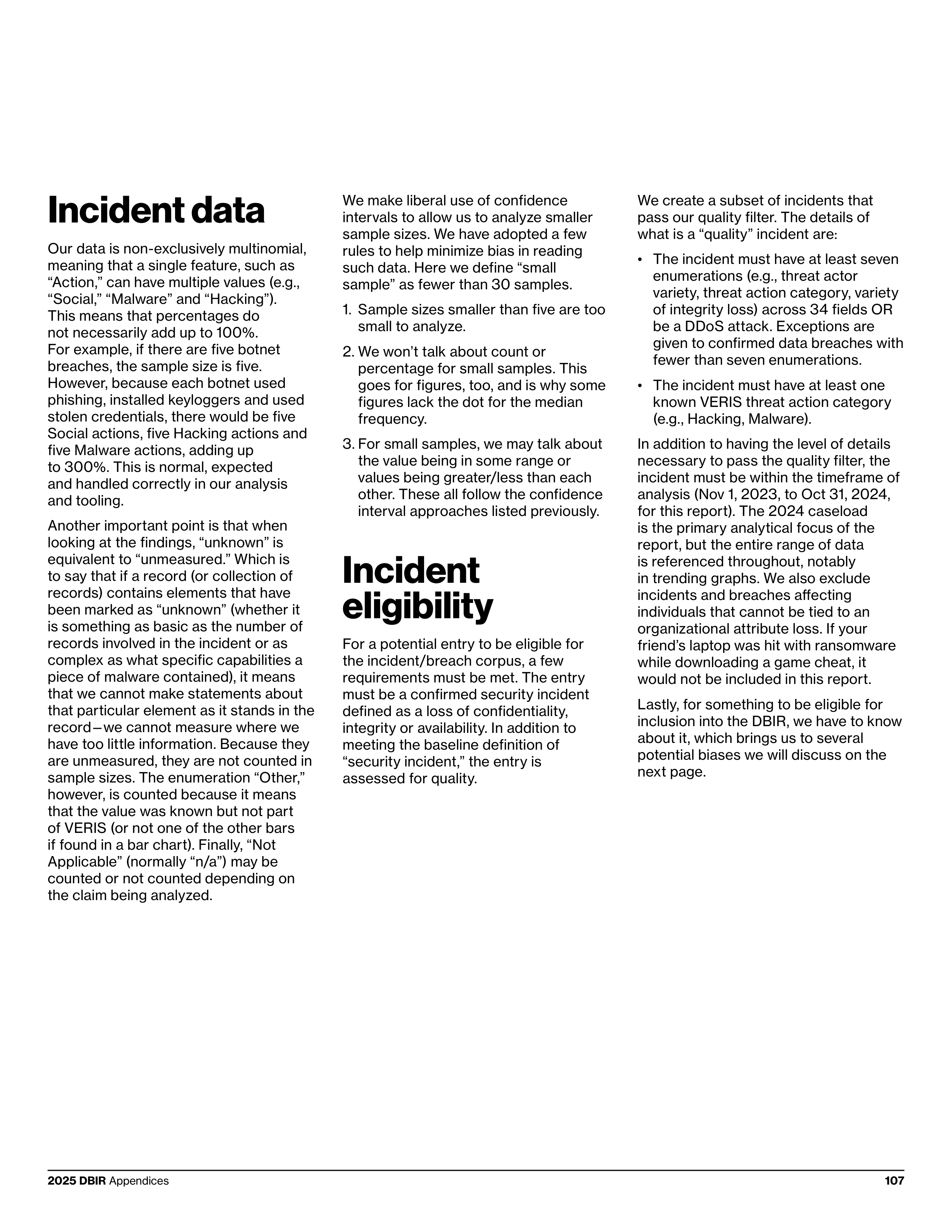 Verizon Data Breach Investigations Report — page 107