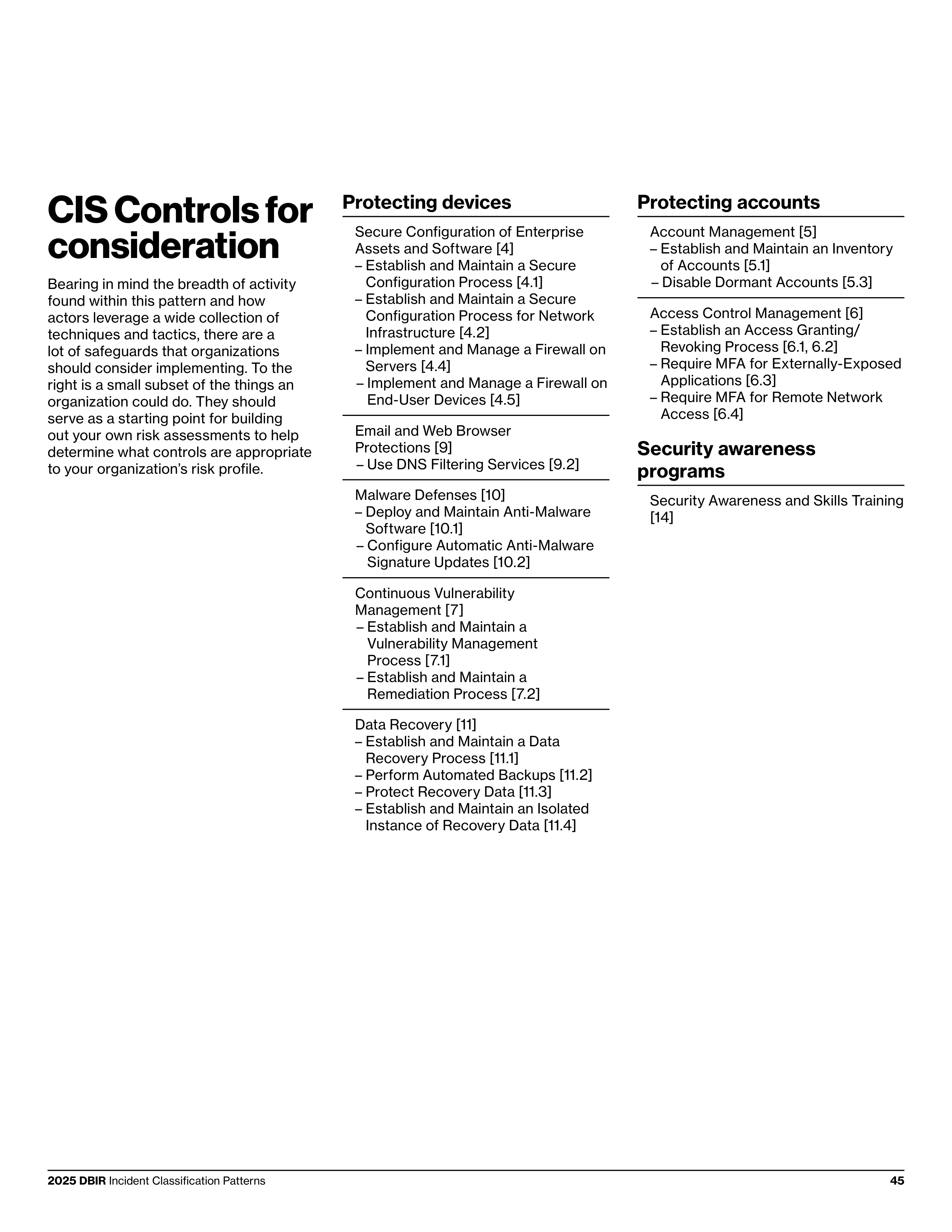 Verizon Data Breach Investigations Report — page 45