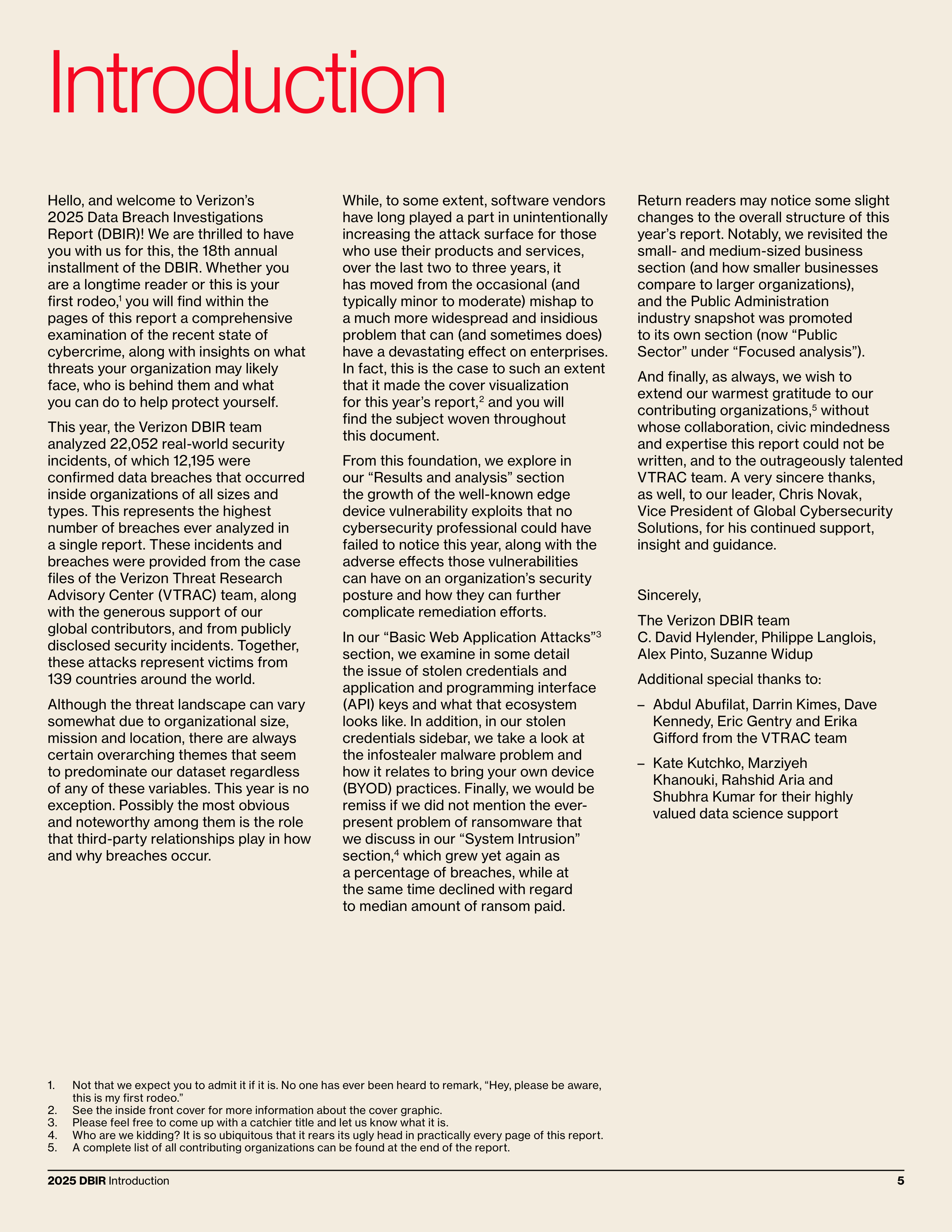 Verizon Data Breach Investigations Report — page 5