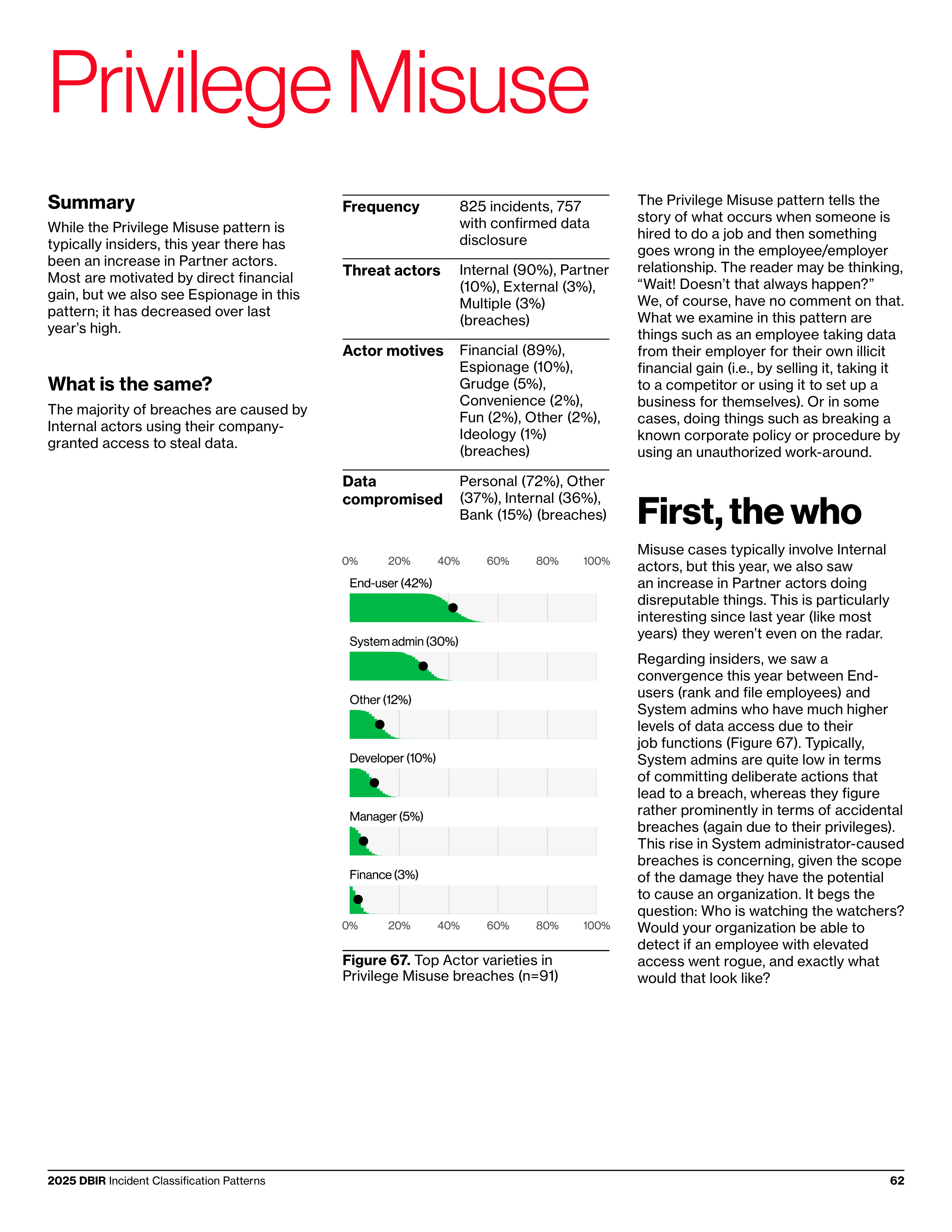 Verizon Data Breach Investigations Report — page 62