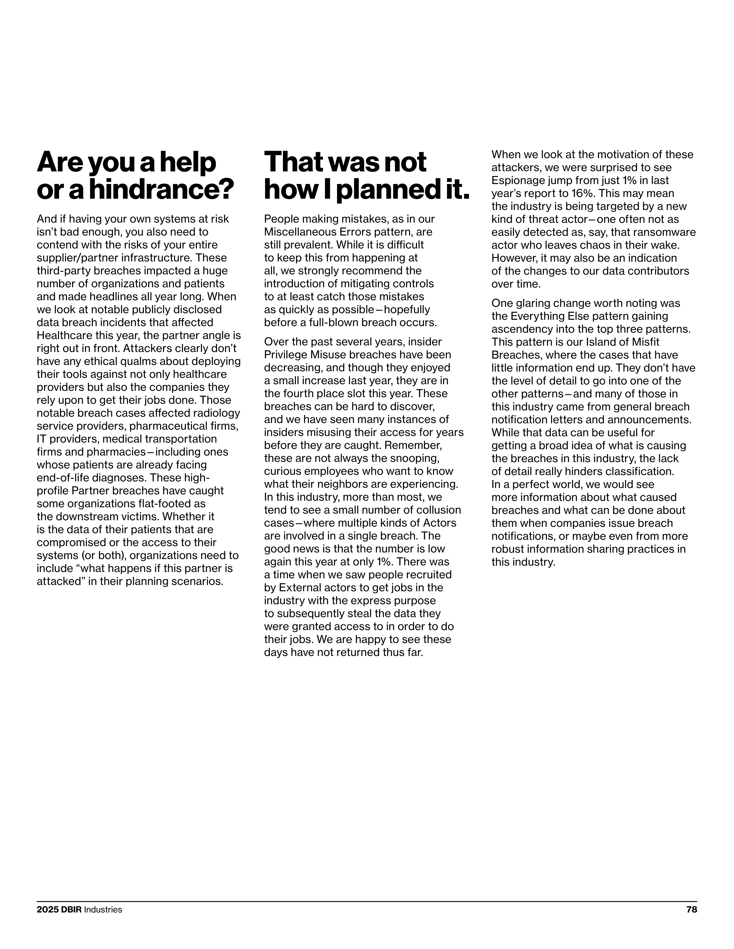 Verizon Data Breach Investigations Report — page 78