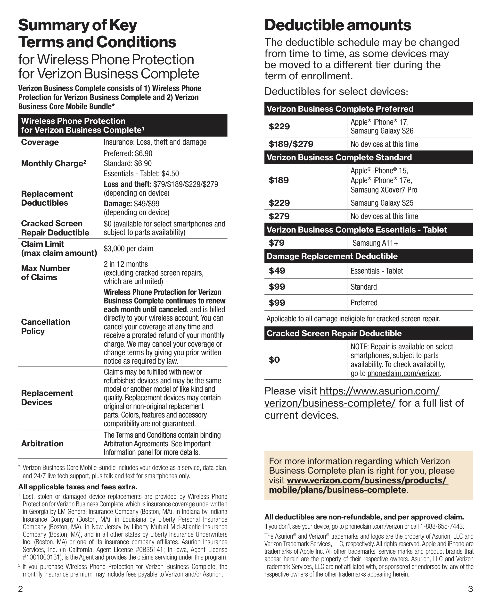 Verizon Mobile Services Brochure — page 2