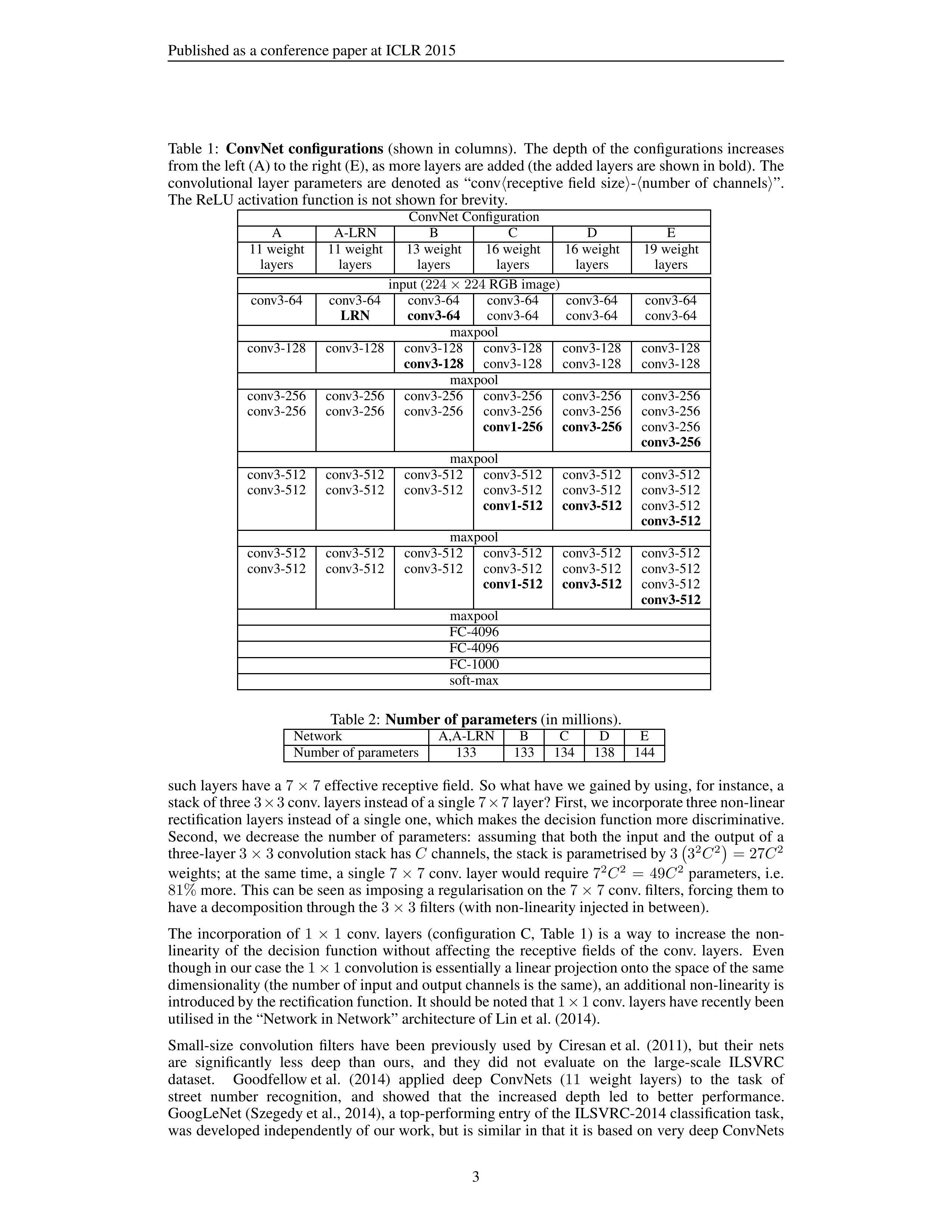 Very Deep Convolutional Networks Research Paper by Oxford University — page 3