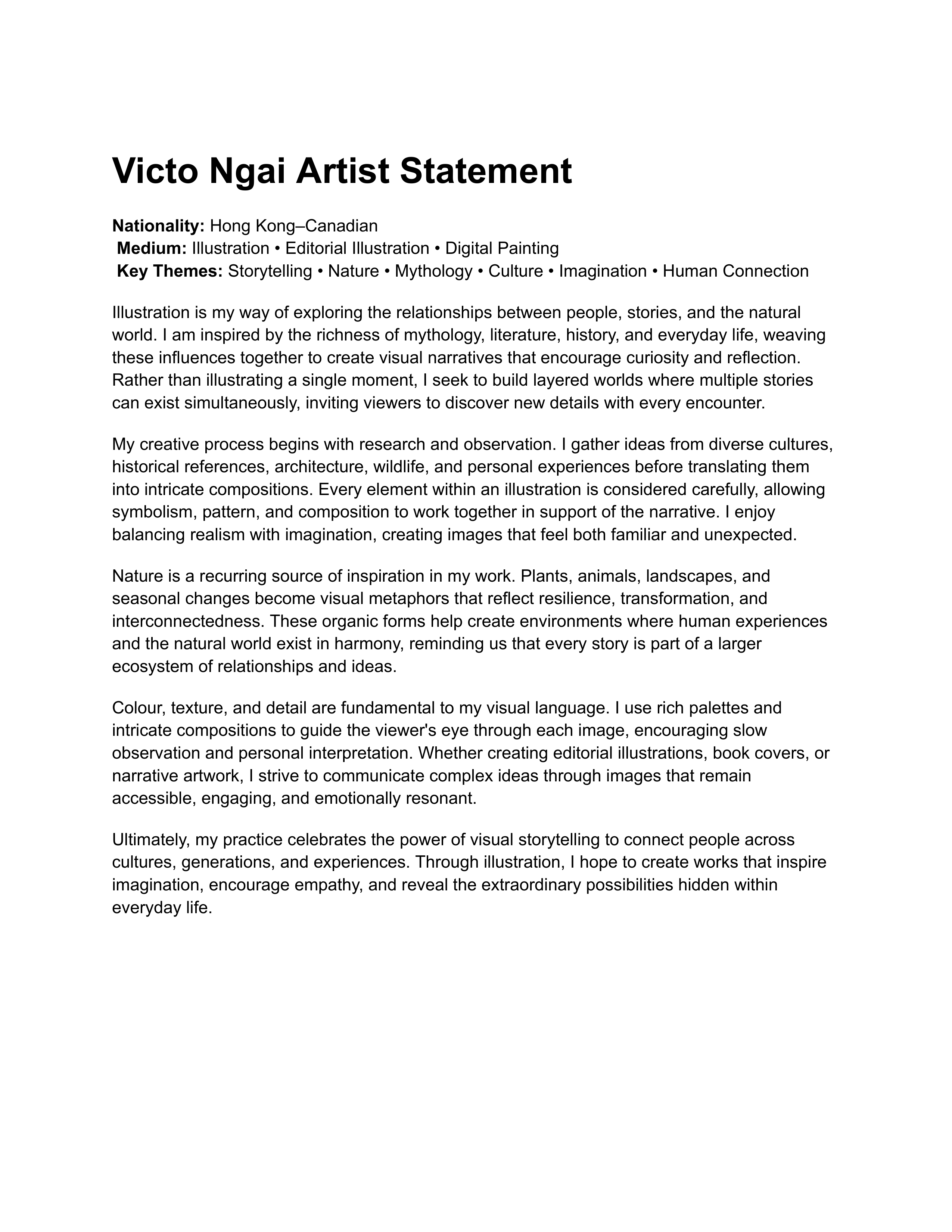 Victo Ngai Artist Statement — page 1