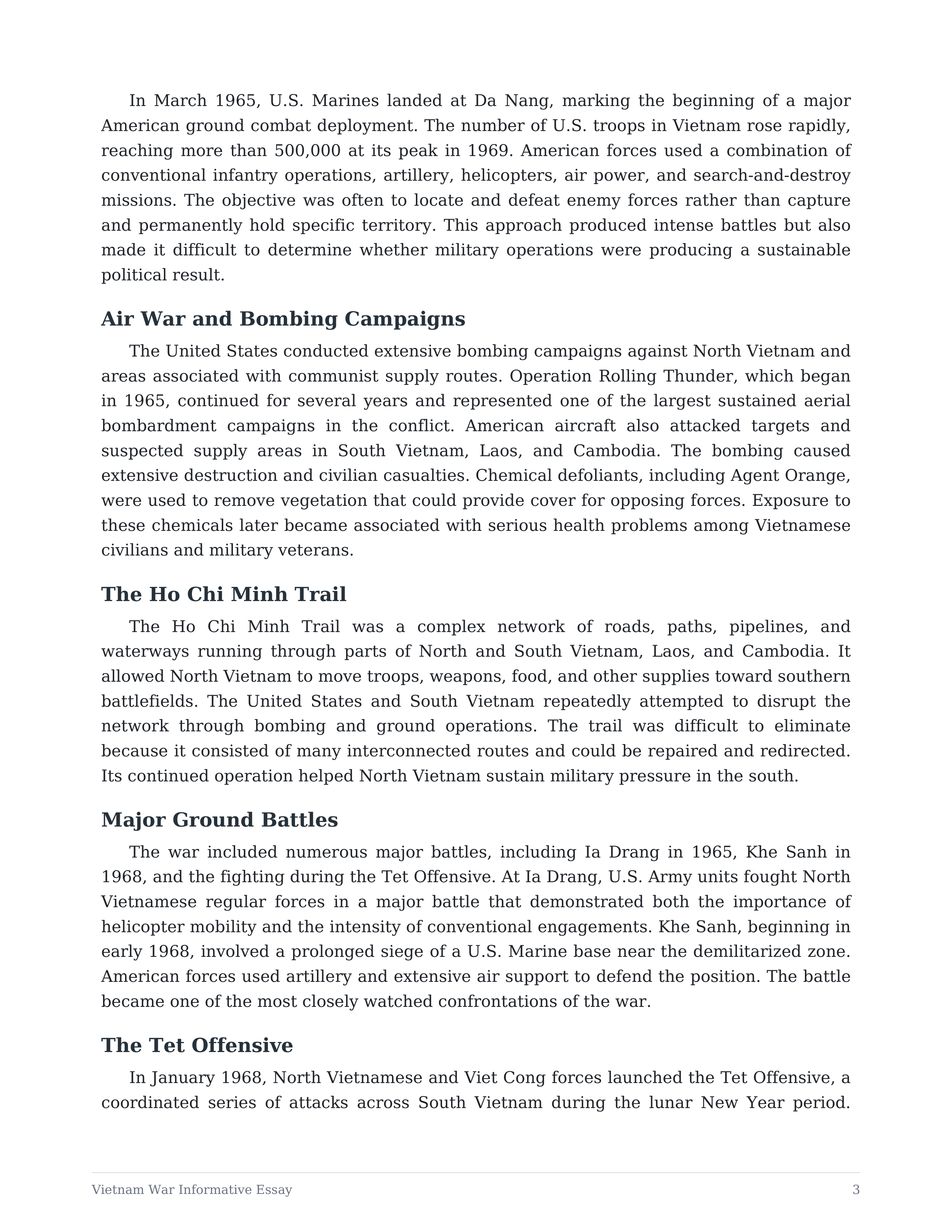 Vietnam War Informative Essay — page 3