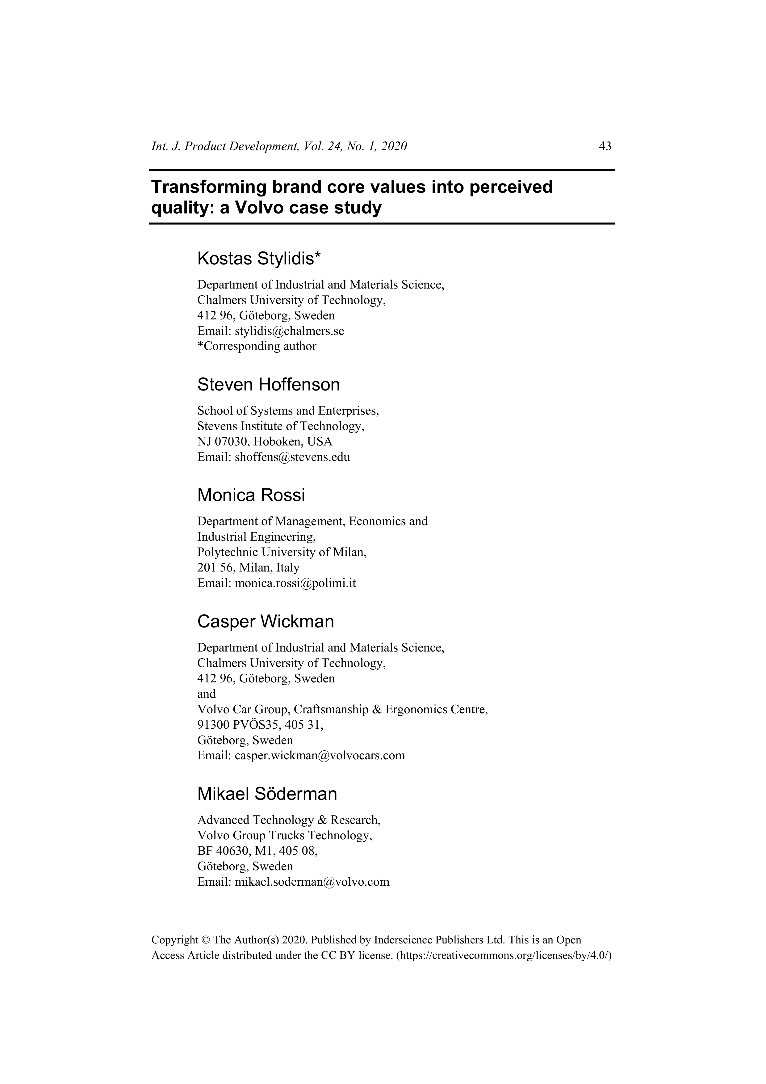 Volvo Case Study — page 1