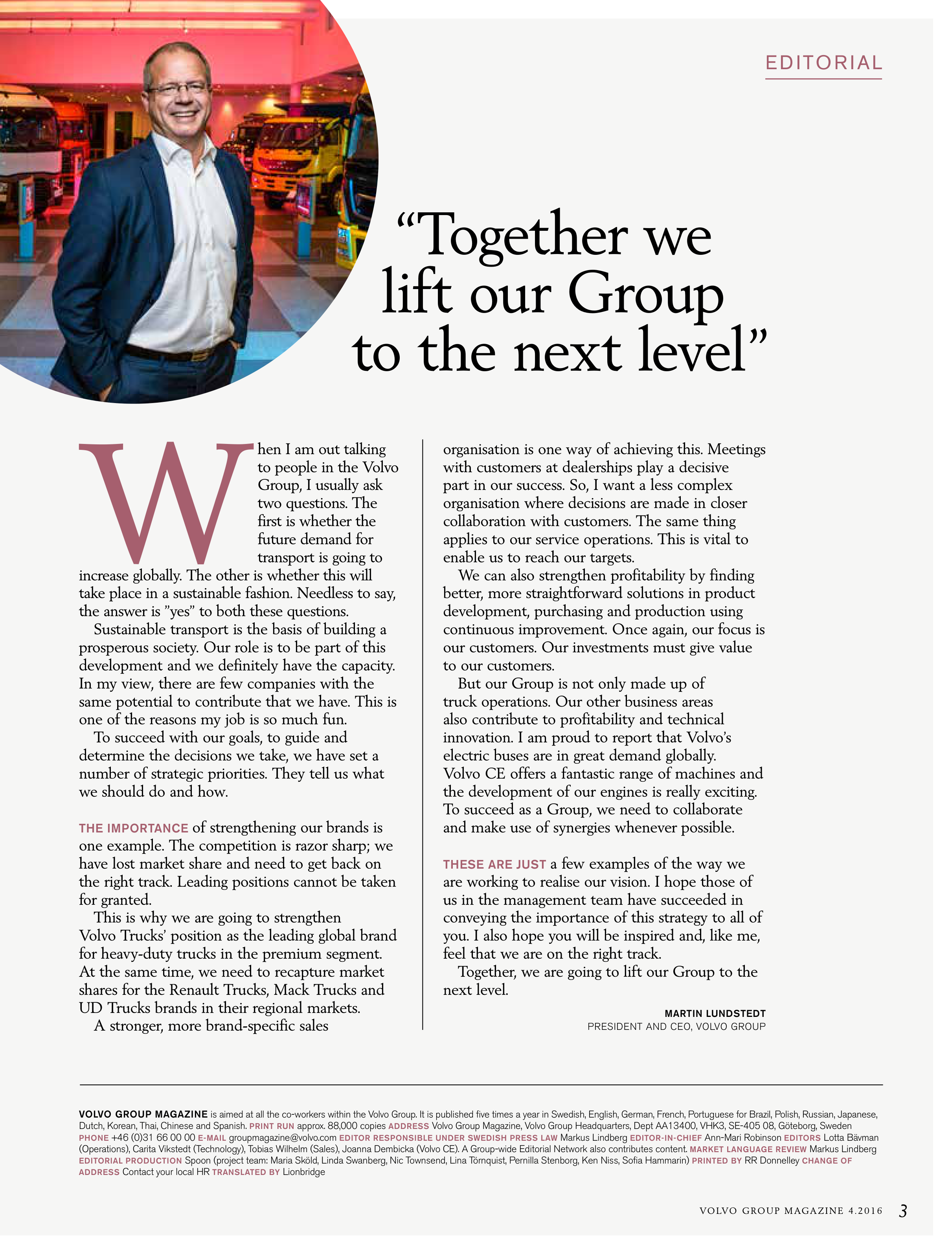 Volvo Group Magazine — page 3
