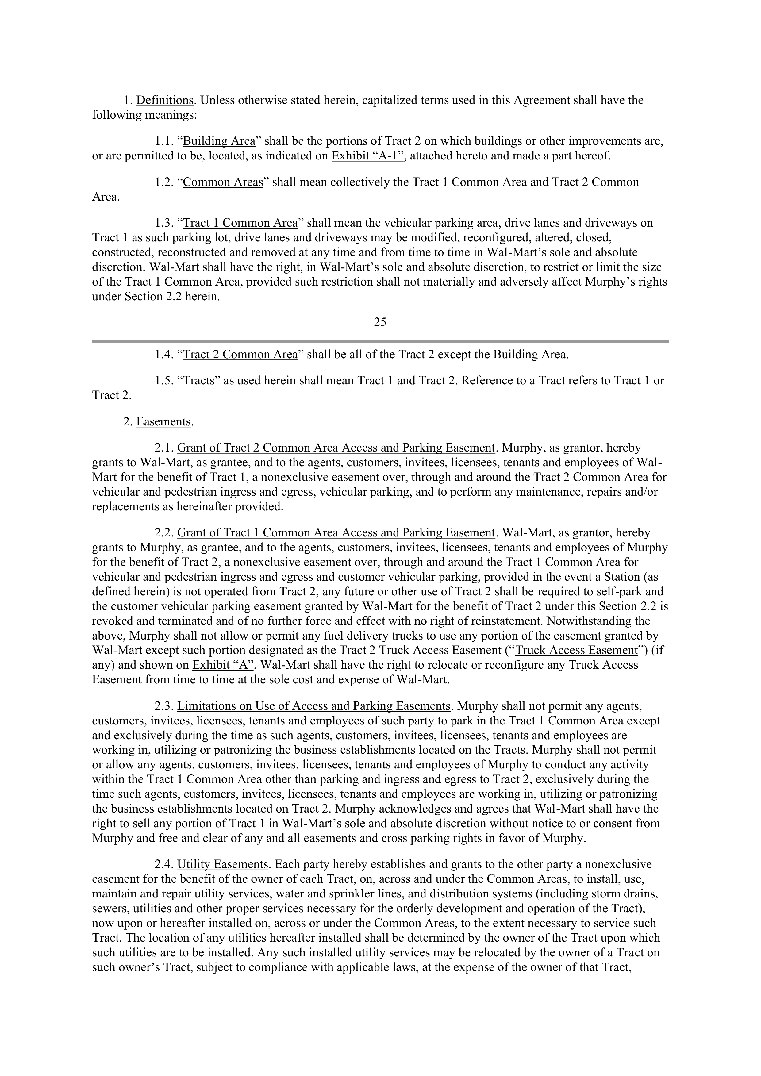 WALMART AGREEMENT OF SALE — page 17