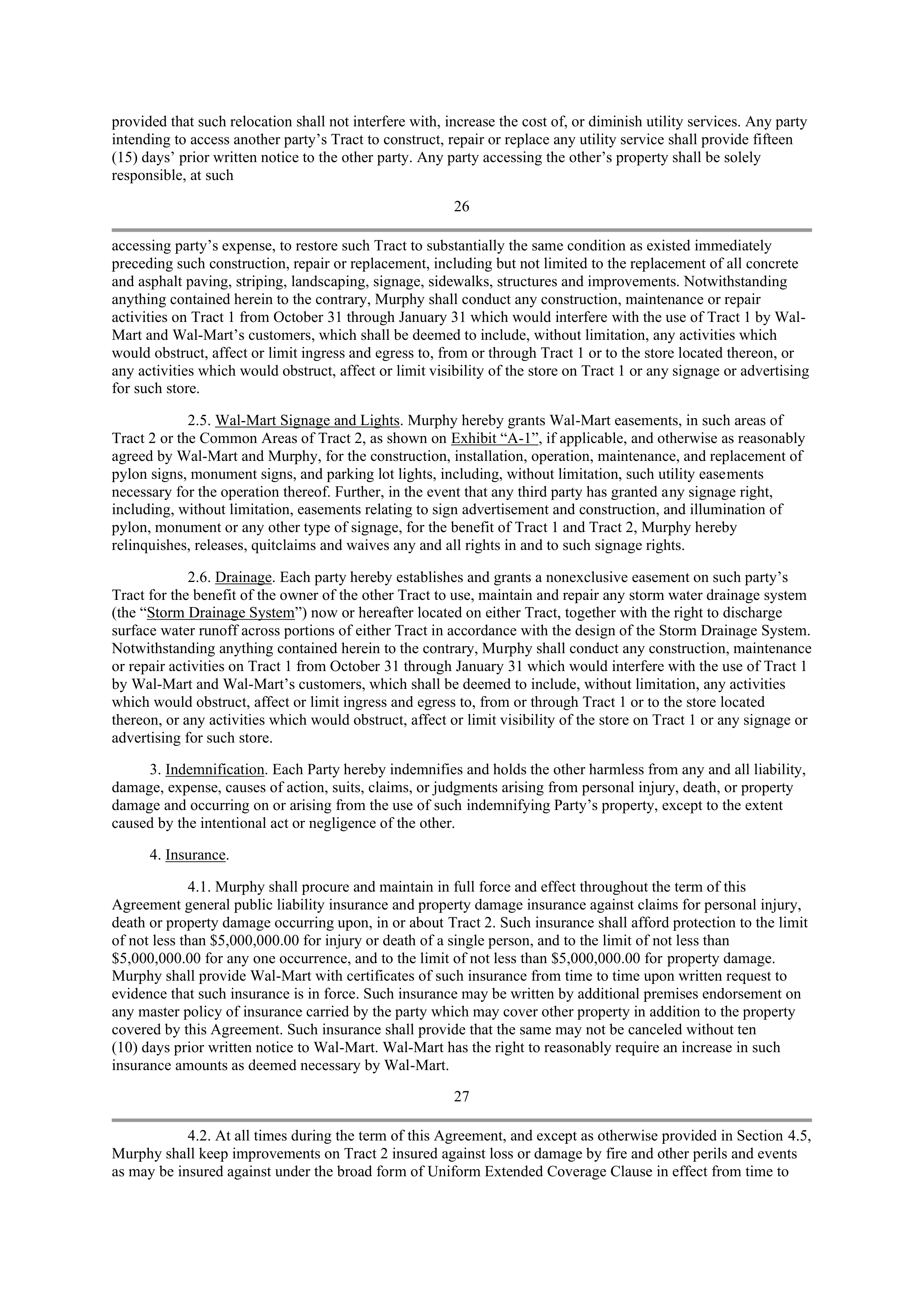 WALMART AGREEMENT OF SALE — page 18