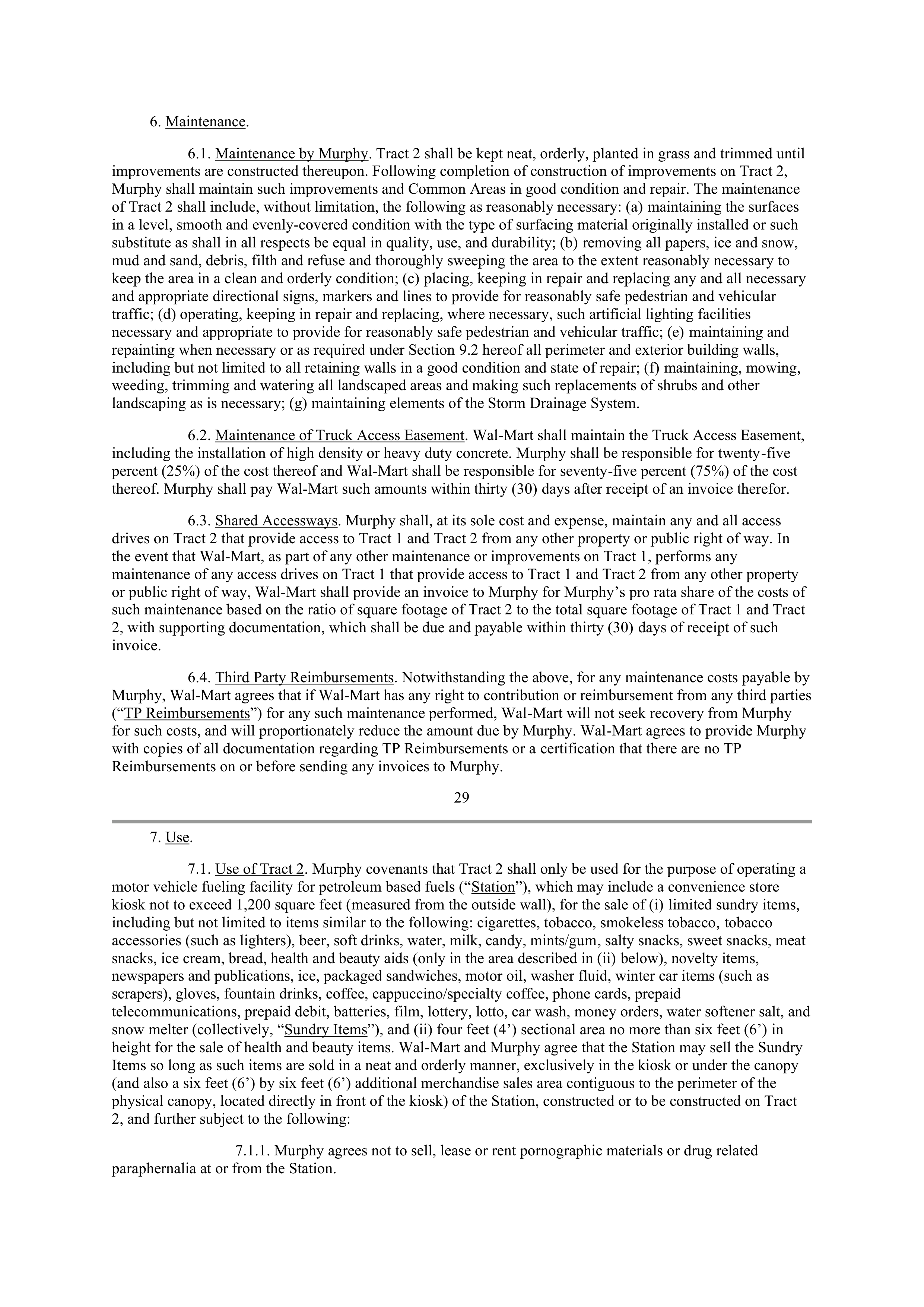 WALMART AGREEMENT OF SALE — page 20
