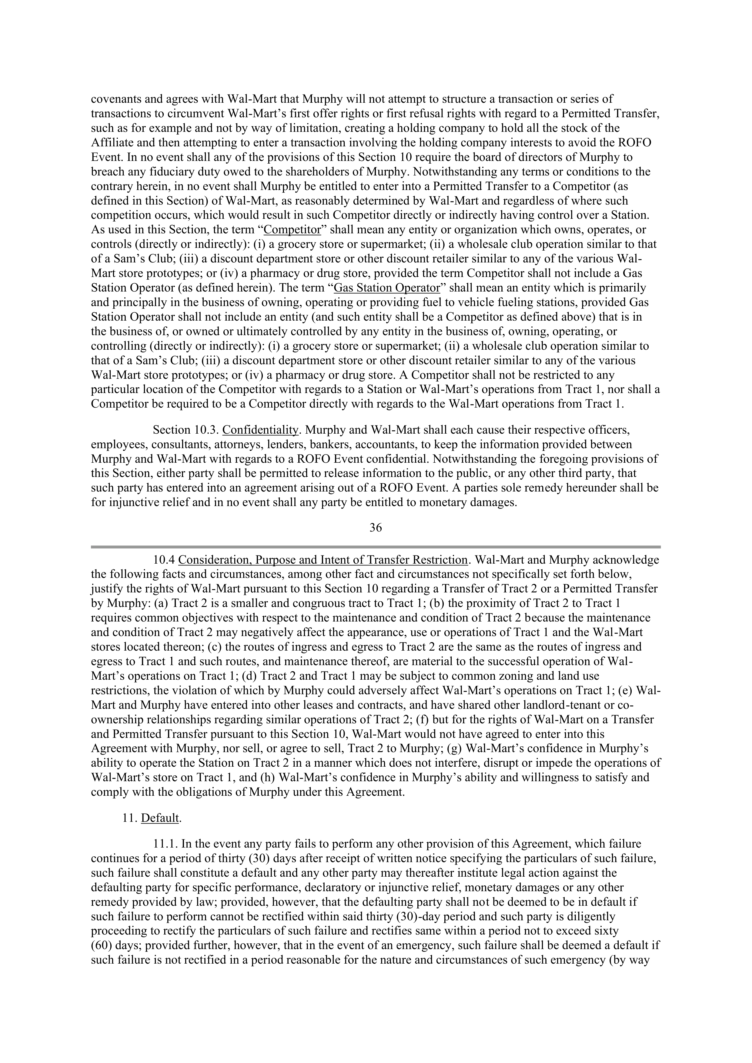 WALMART AGREEMENT OF SALE — page 26