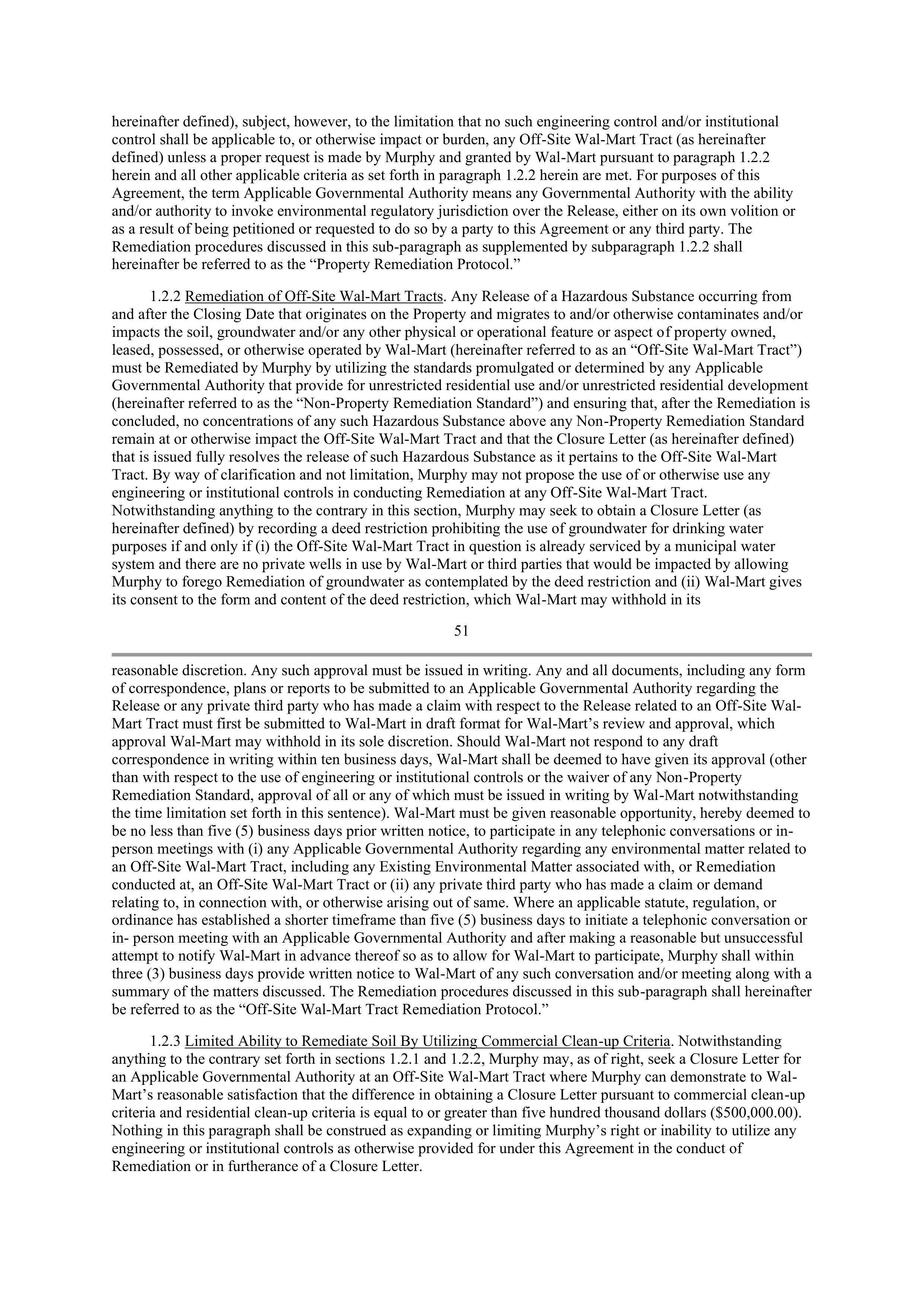 WALMART AGREEMENT OF SALE — page 34