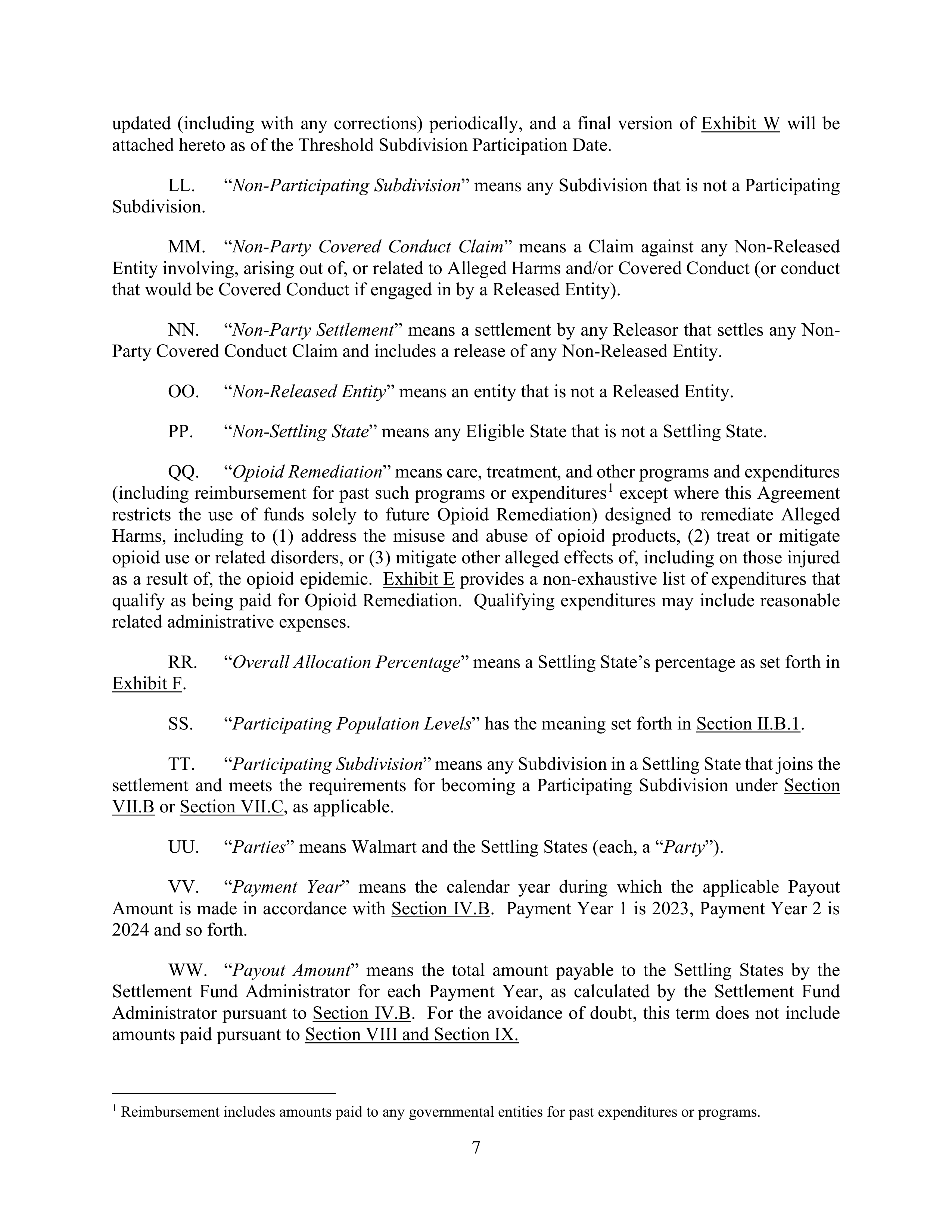 WALMART SETTLEMENT AGREEMENT — page 10