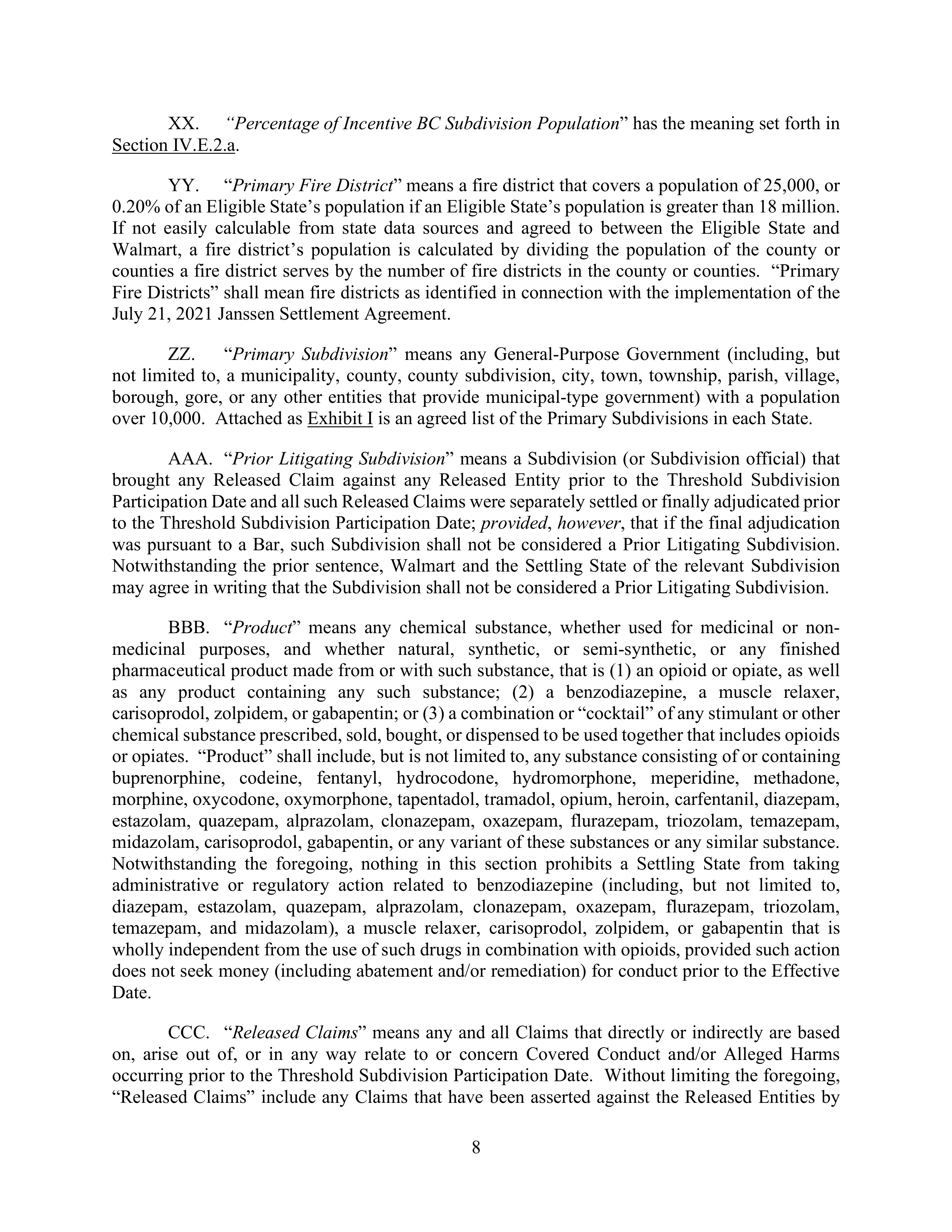 WALMART SETTLEMENT AGREEMENT — page 11