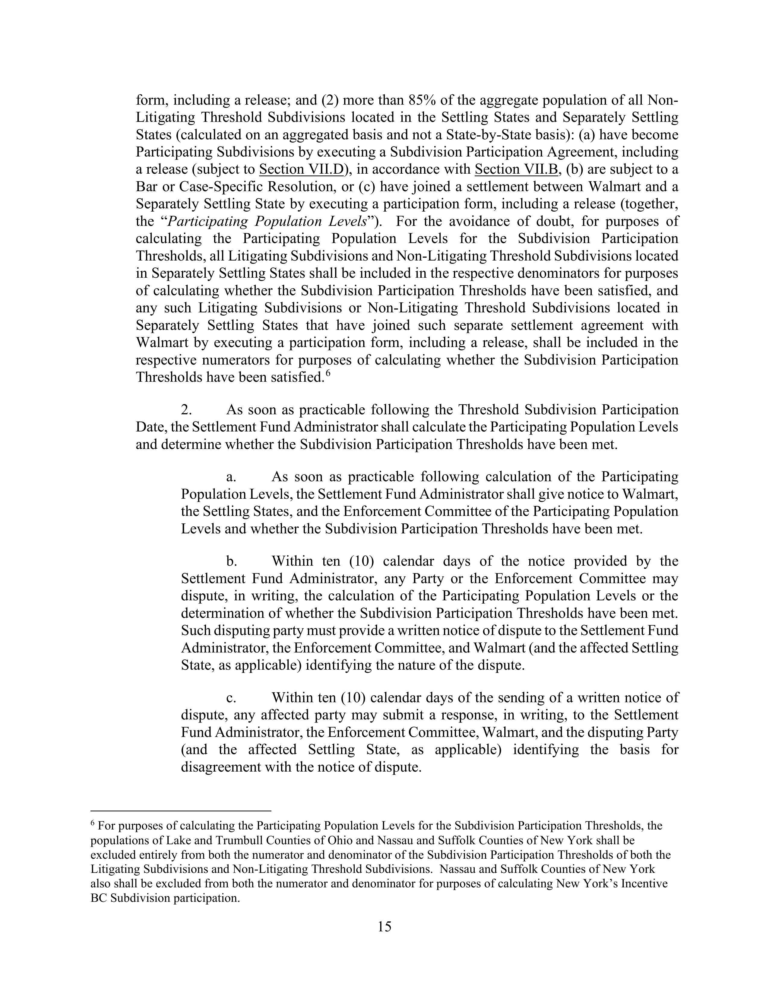 WALMART SETTLEMENT AGREEMENT — page 18