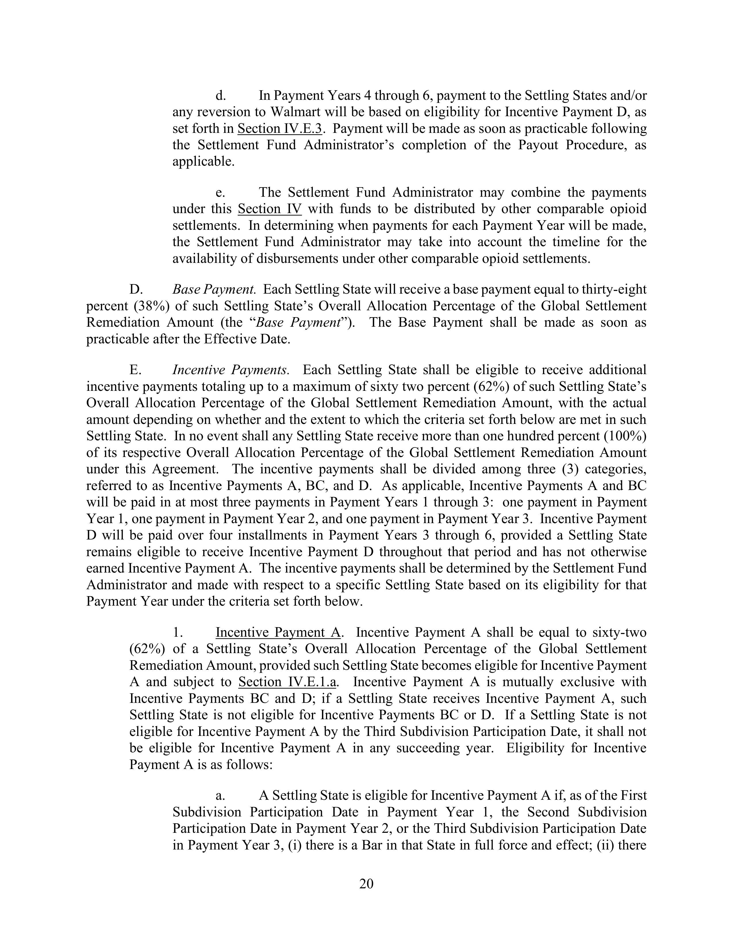 WALMART SETTLEMENT AGREEMENT — page 23