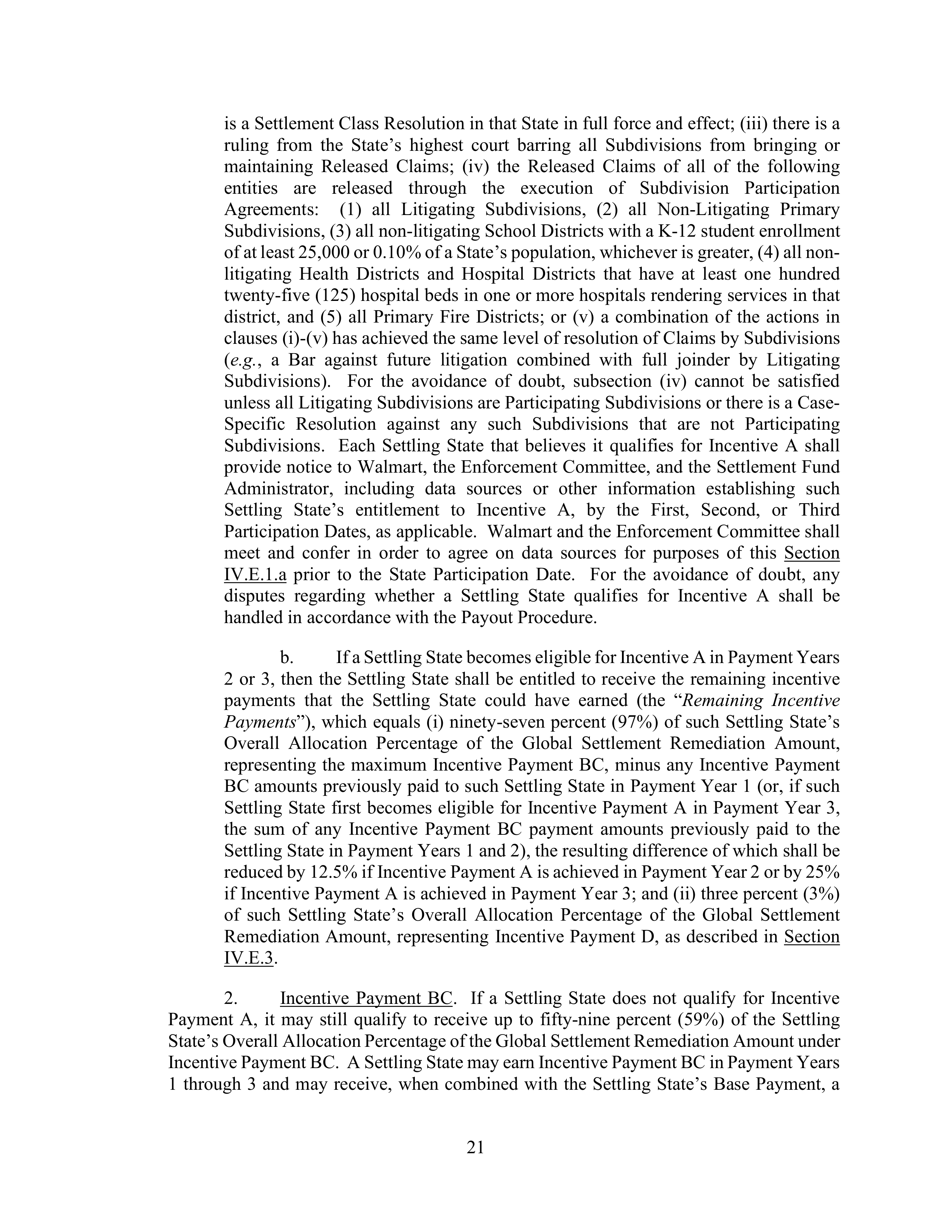 WALMART SETTLEMENT AGREEMENT — page 24