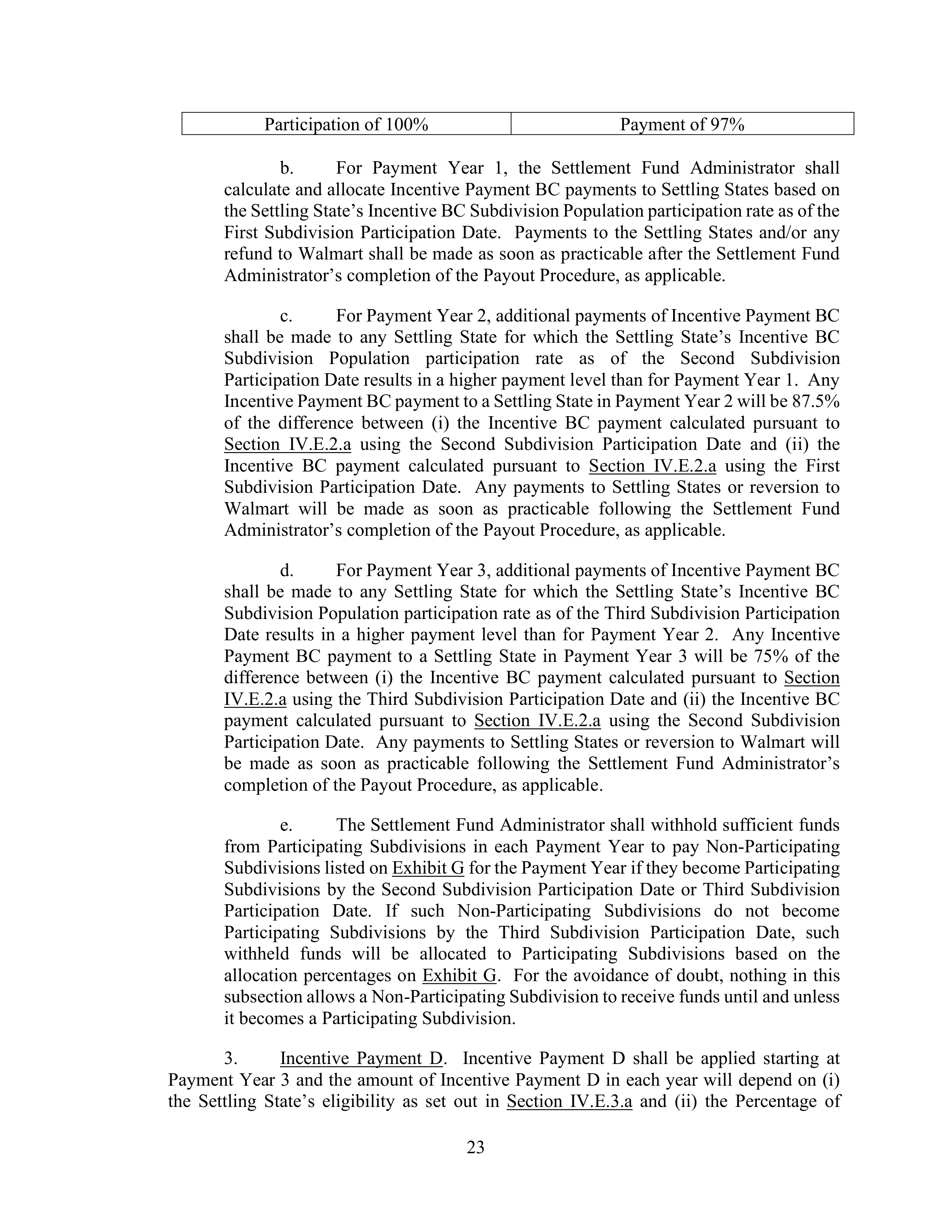 WALMART SETTLEMENT AGREEMENT — page 26