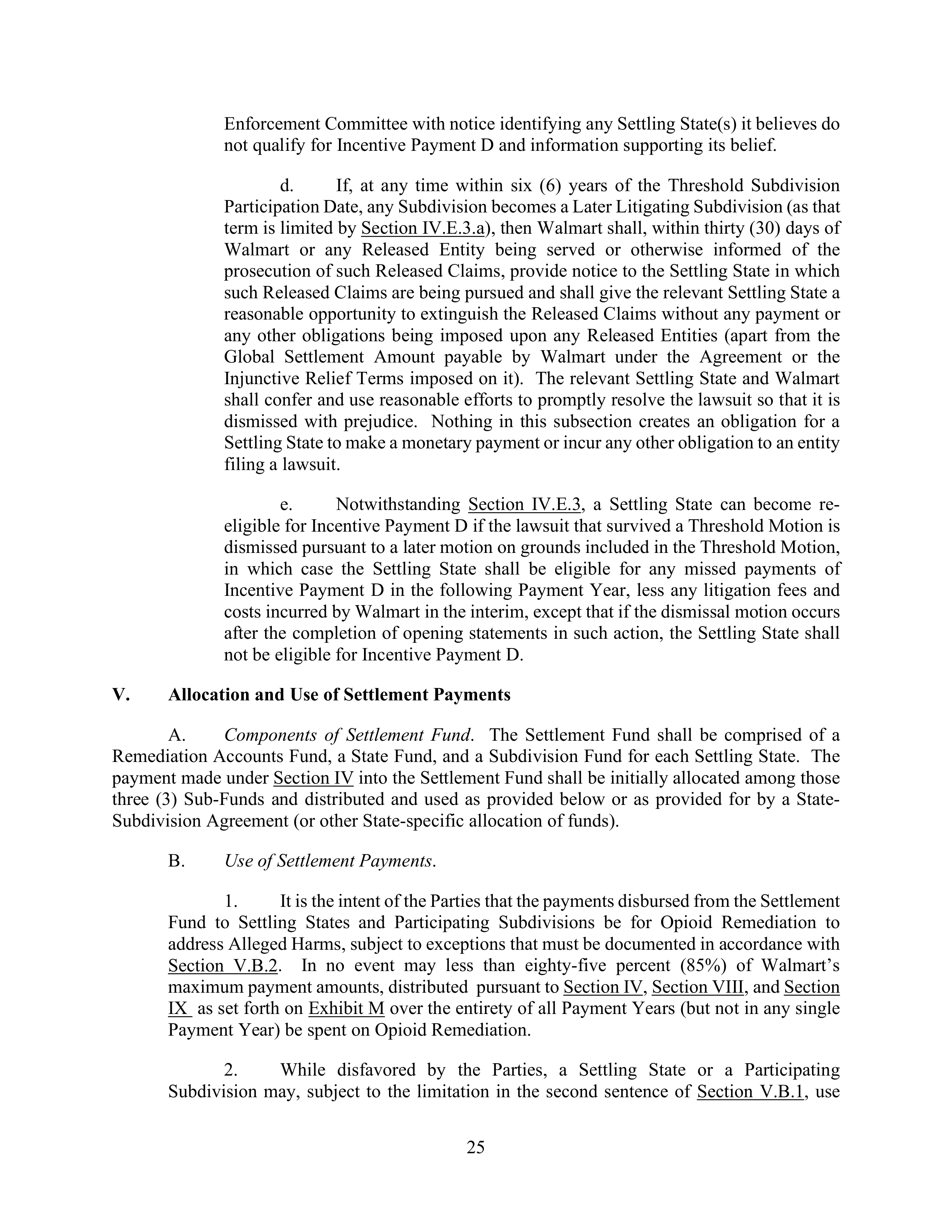 WALMART SETTLEMENT AGREEMENT — page 28