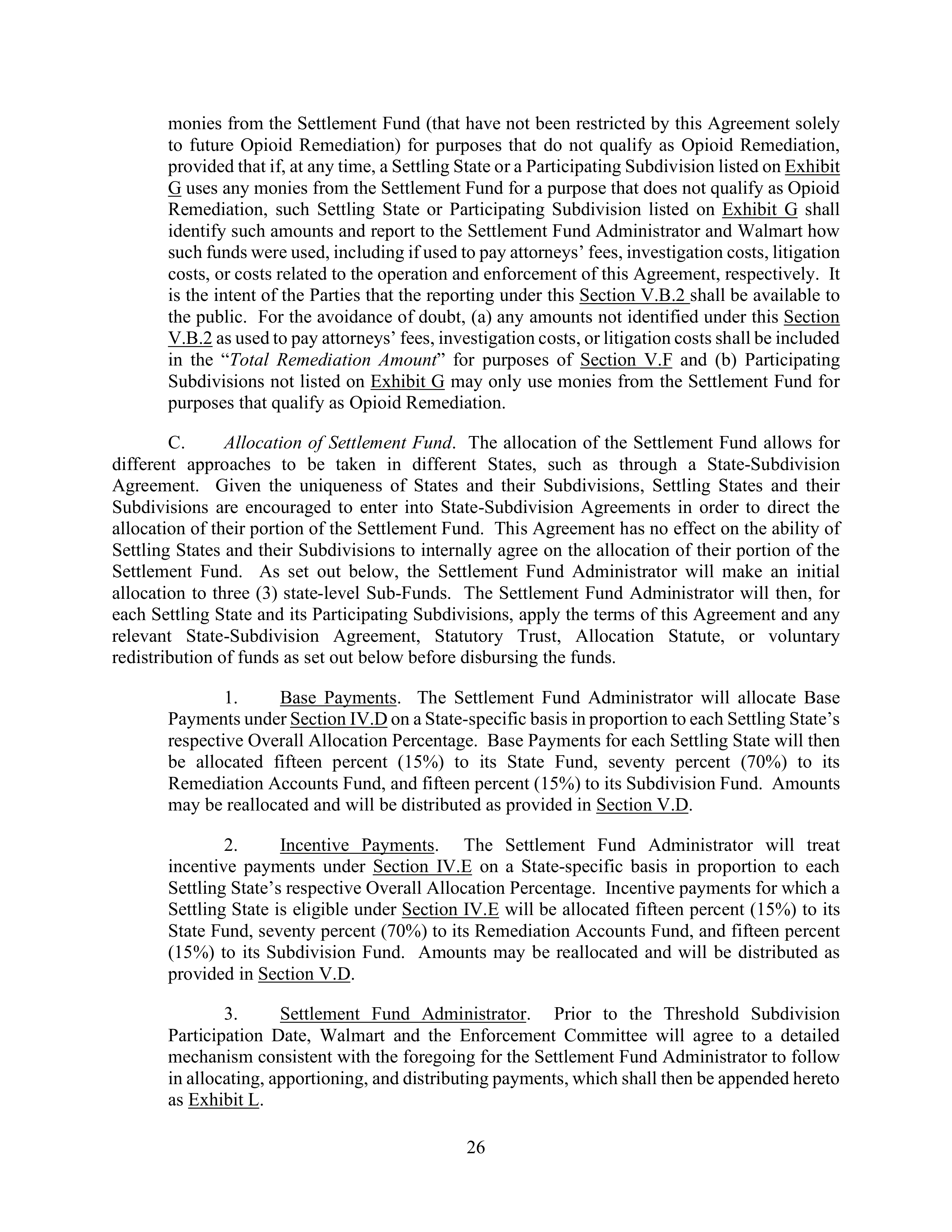 WALMART SETTLEMENT AGREEMENT — page 29