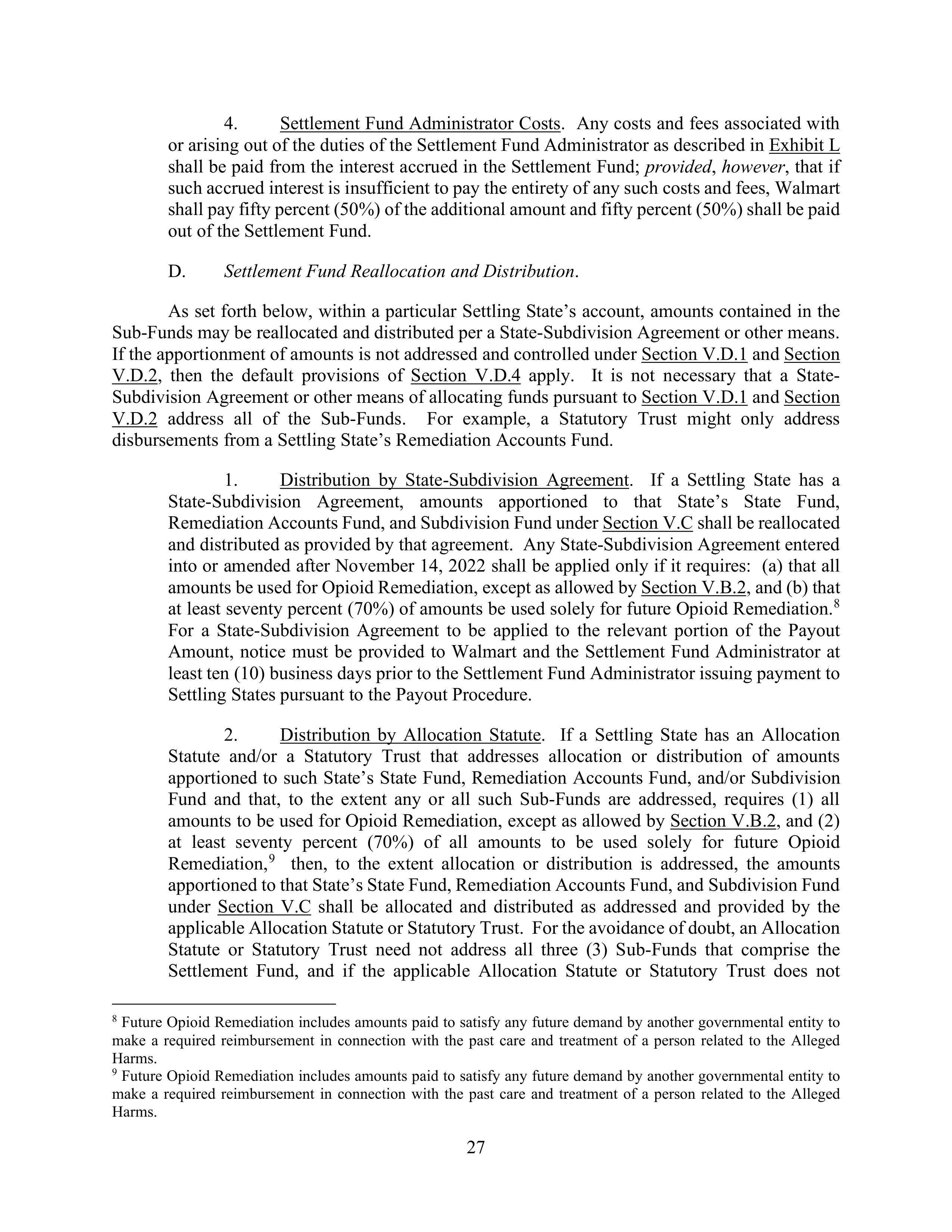 WALMART SETTLEMENT AGREEMENT — page 30