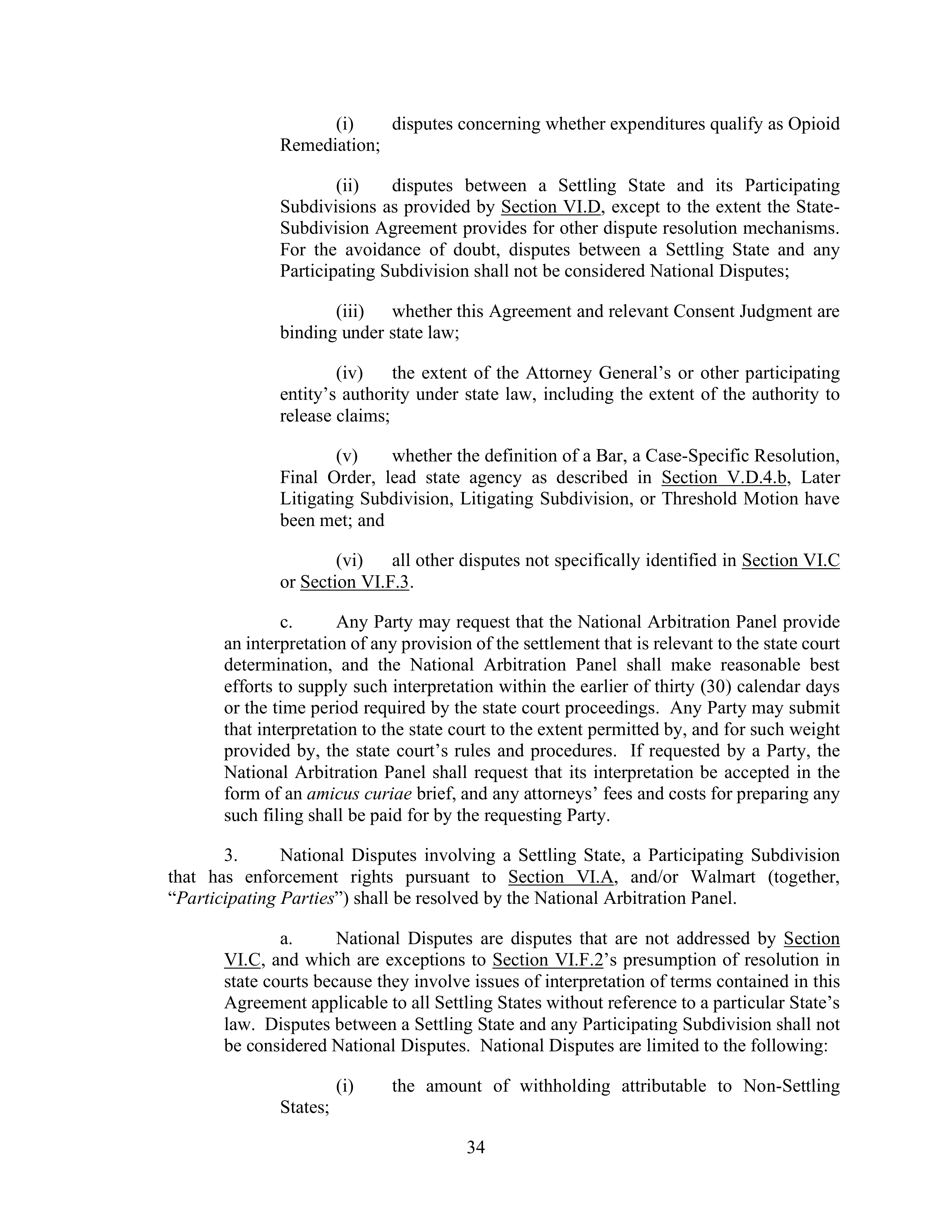 WALMART SETTLEMENT AGREEMENT — page 37