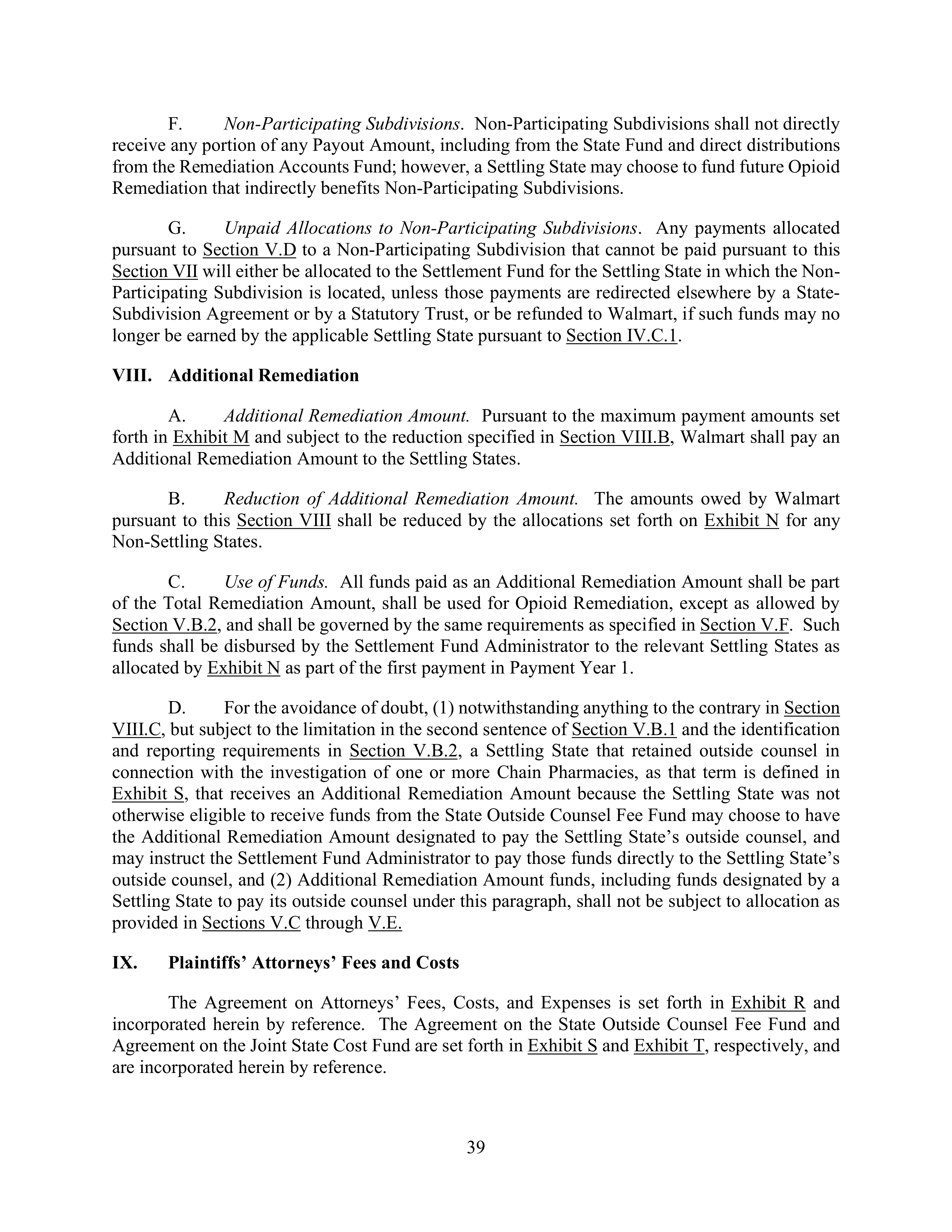 WALMART SETTLEMENT AGREEMENT — page 42
