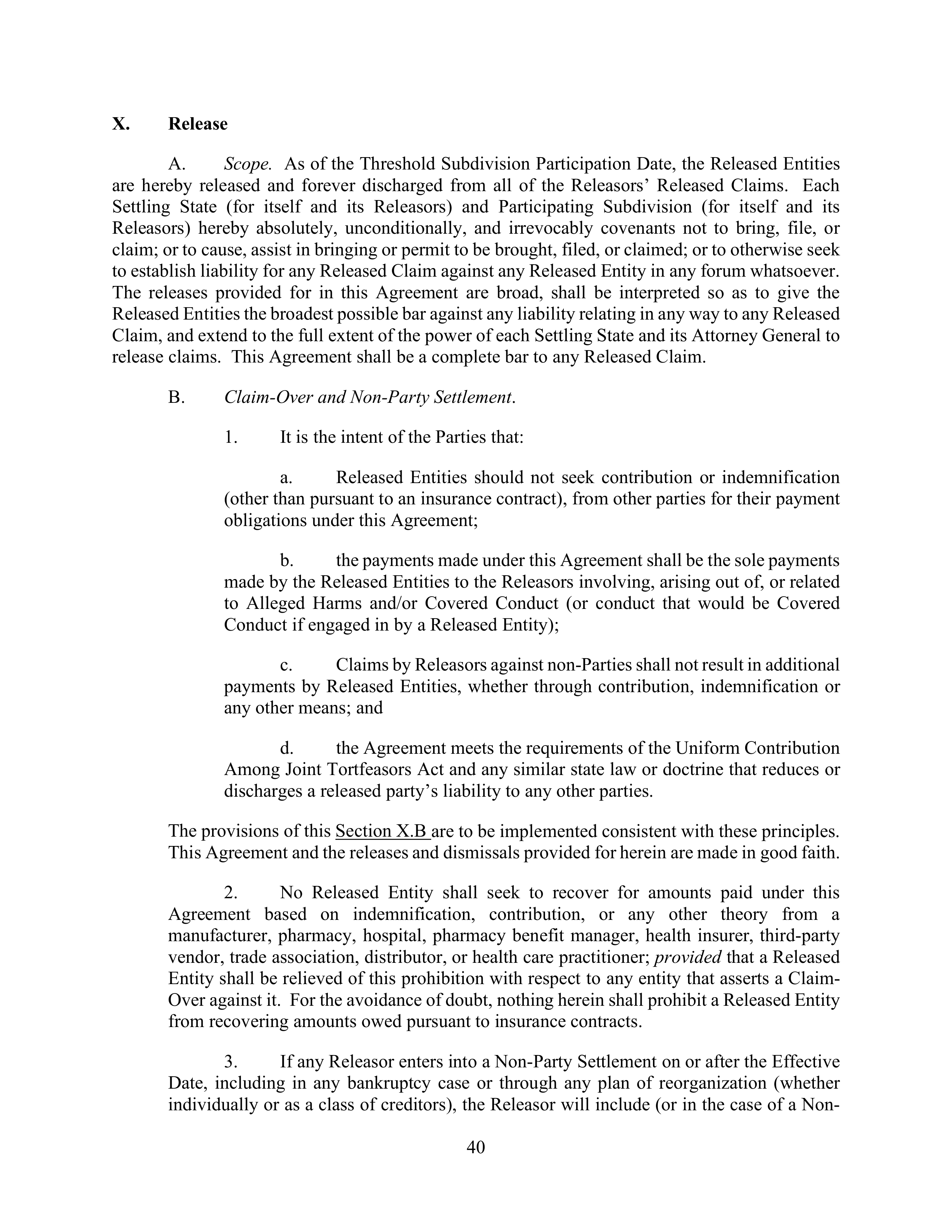 WALMART SETTLEMENT AGREEMENT — page 43