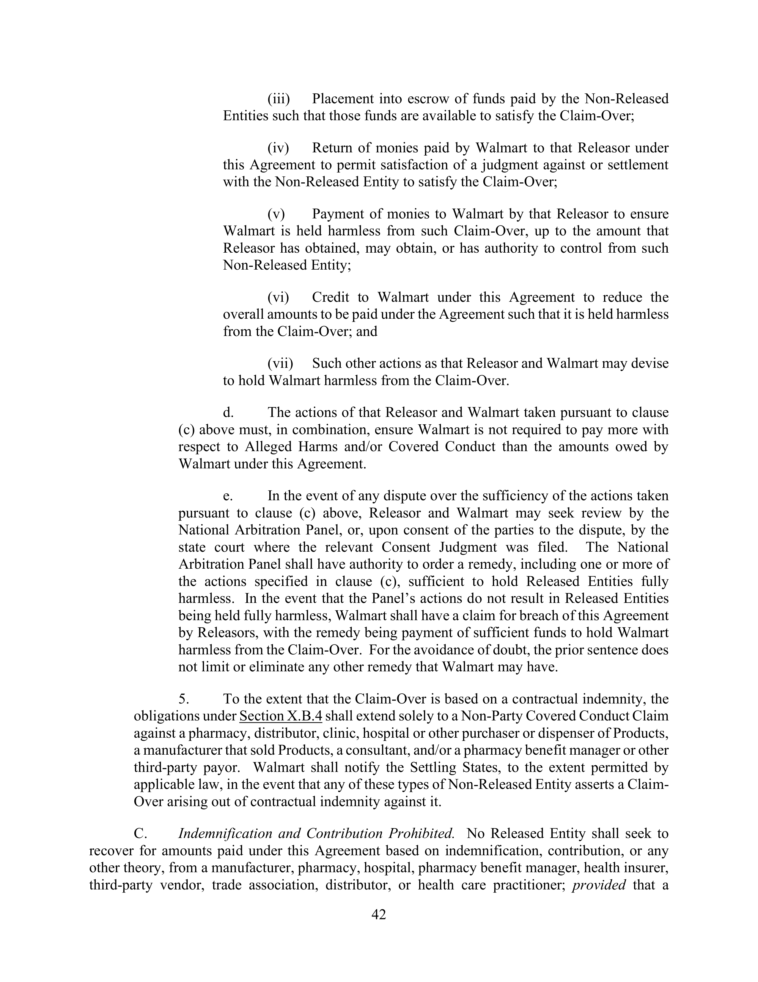 WALMART SETTLEMENT AGREEMENT — page 45