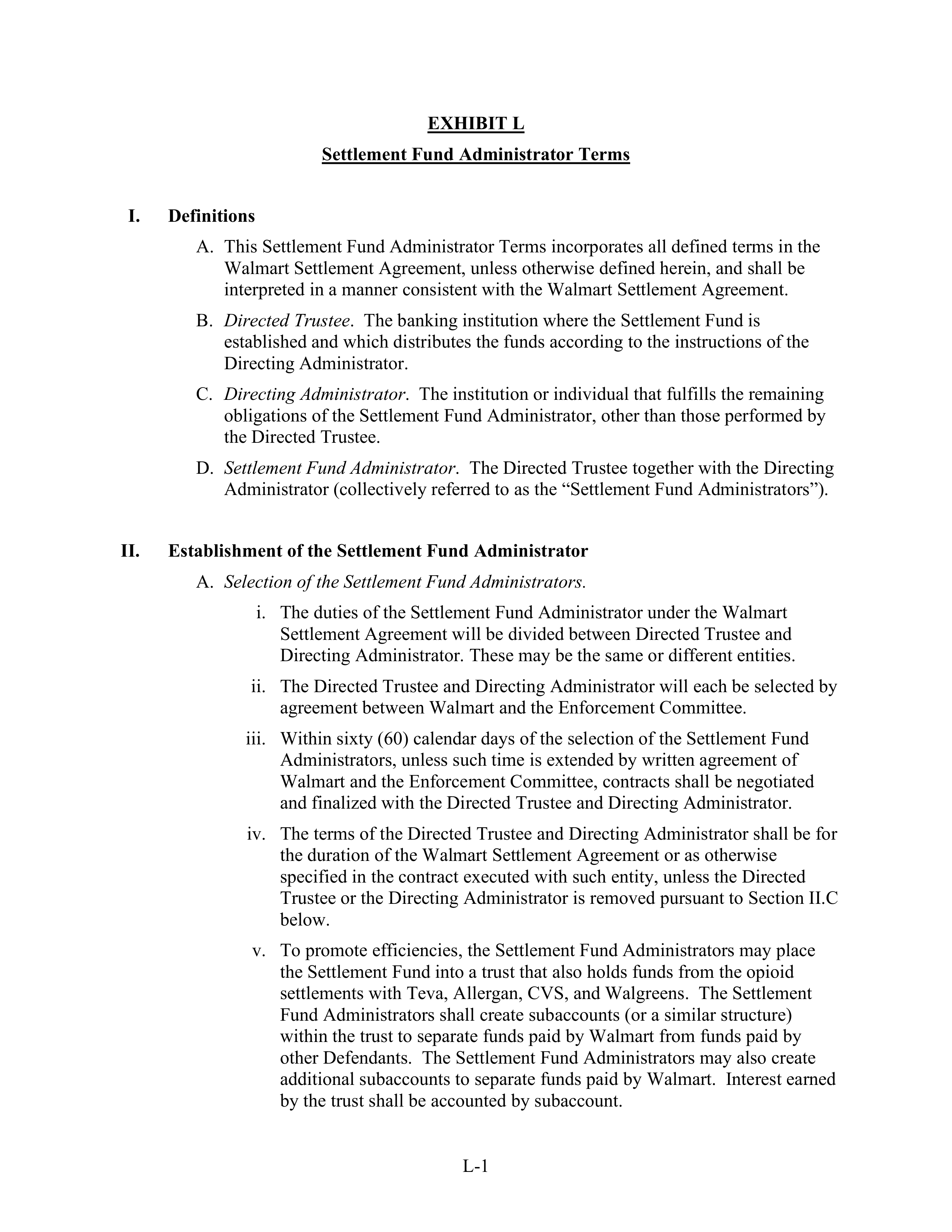 WALMART SETTLEMENT AGREEMENT — page 465