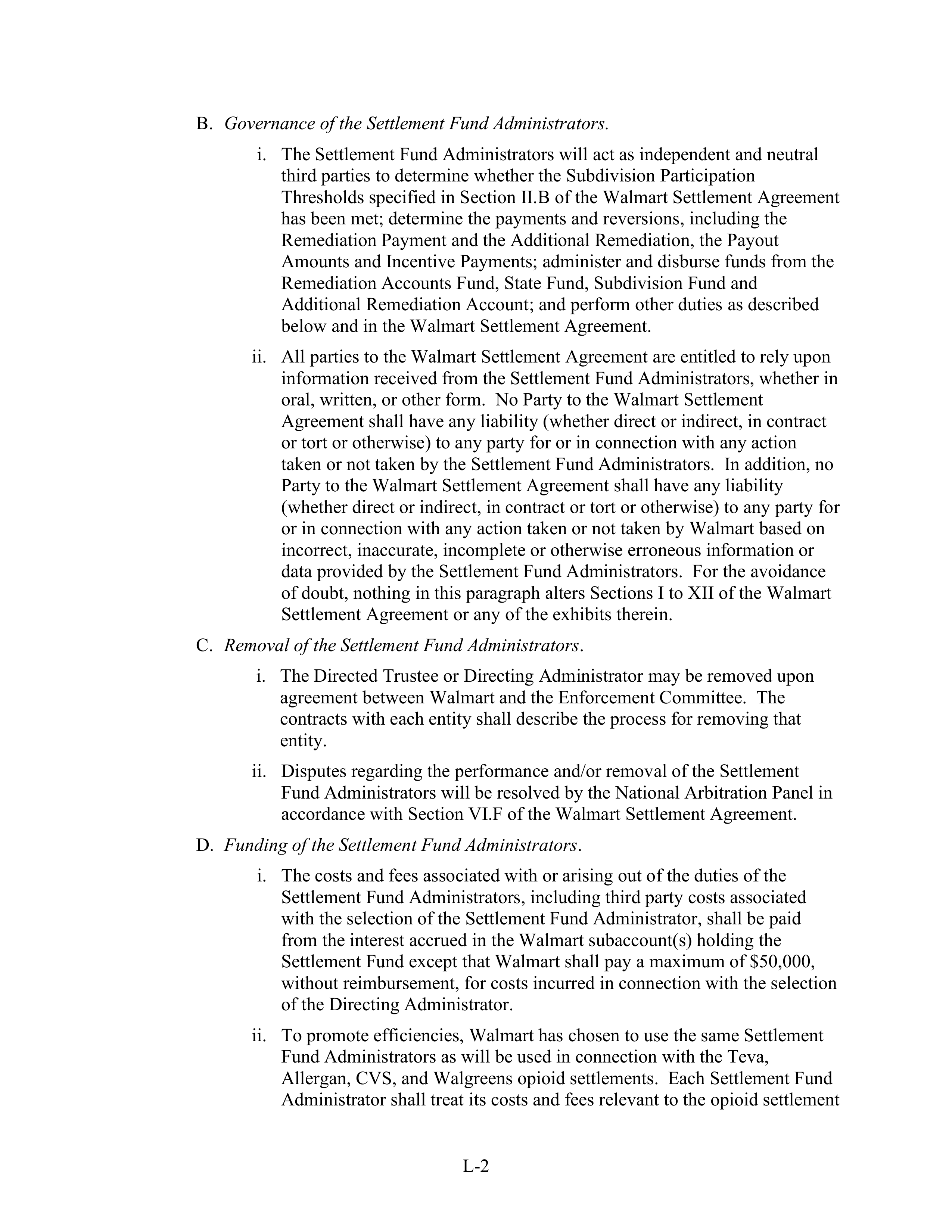 WALMART SETTLEMENT AGREEMENT — page 466