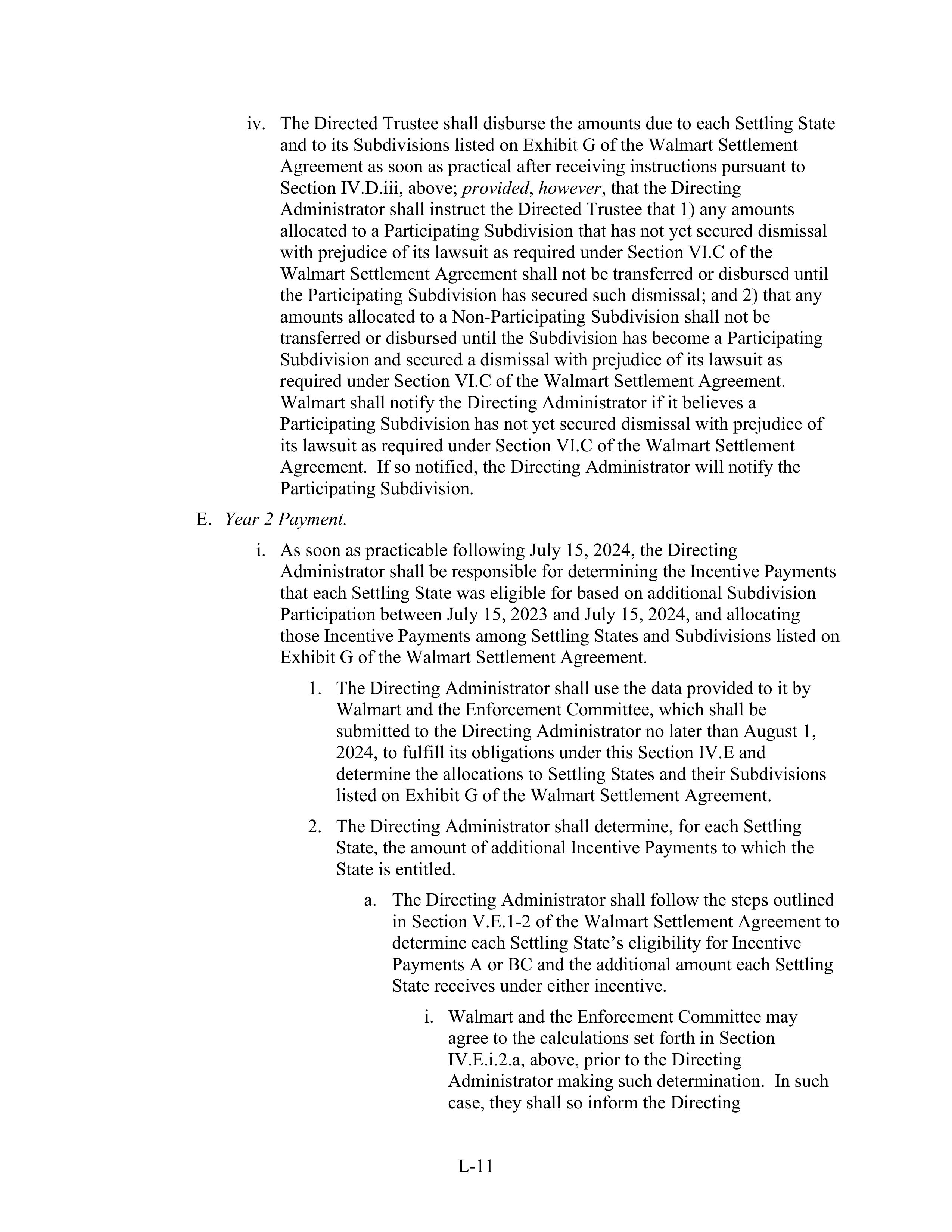 WALMART SETTLEMENT AGREEMENT — page 475