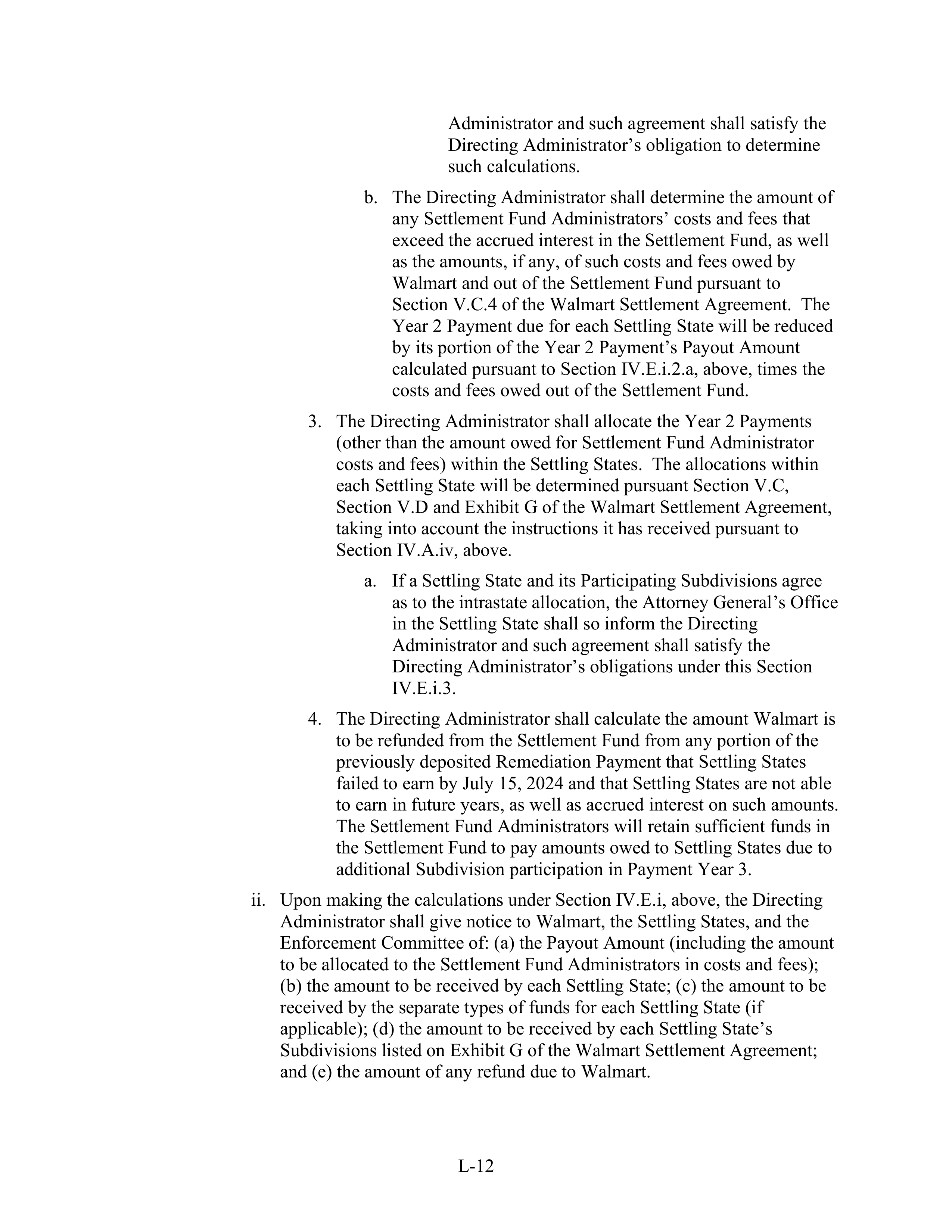 WALMART SETTLEMENT AGREEMENT — page 476
