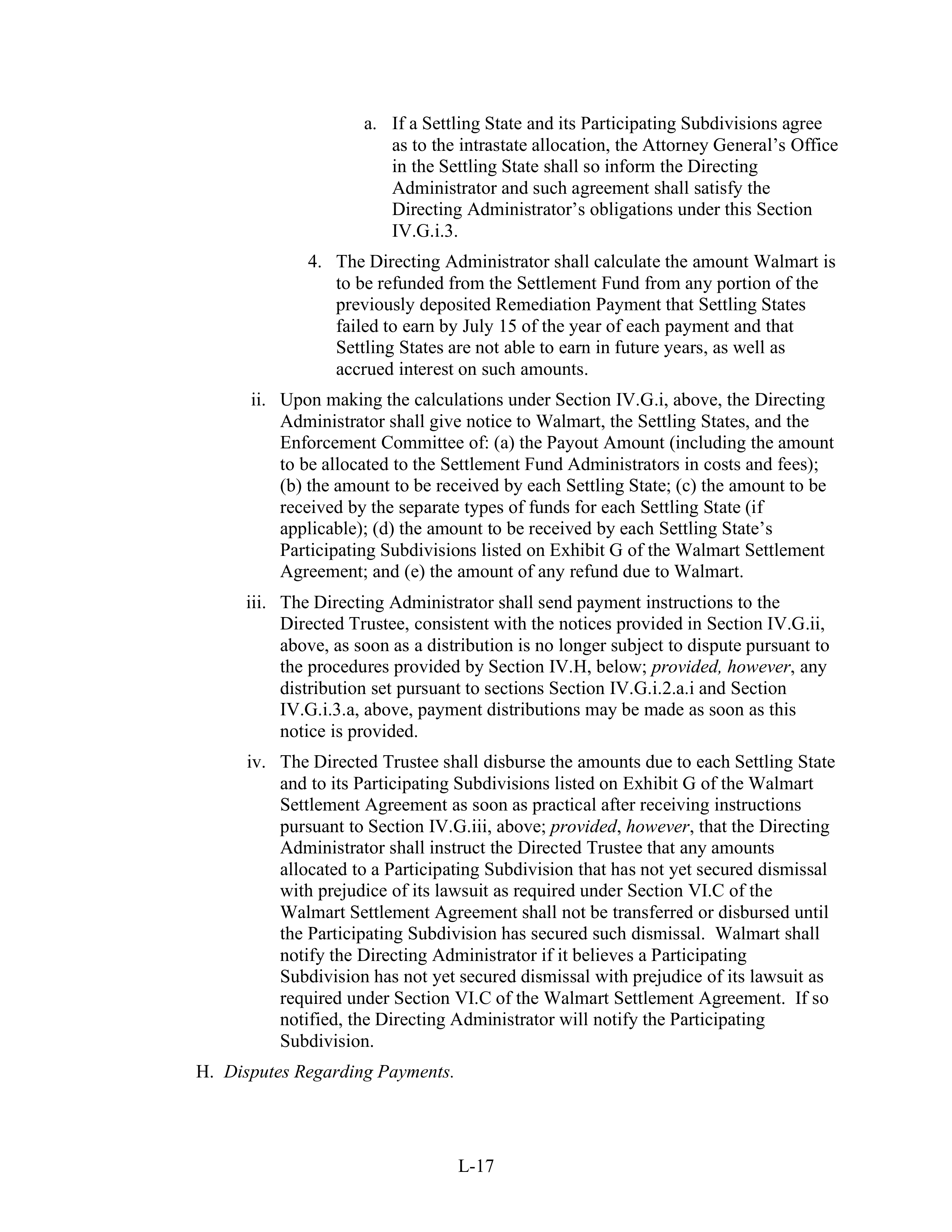 WALMART SETTLEMENT AGREEMENT — page 481
