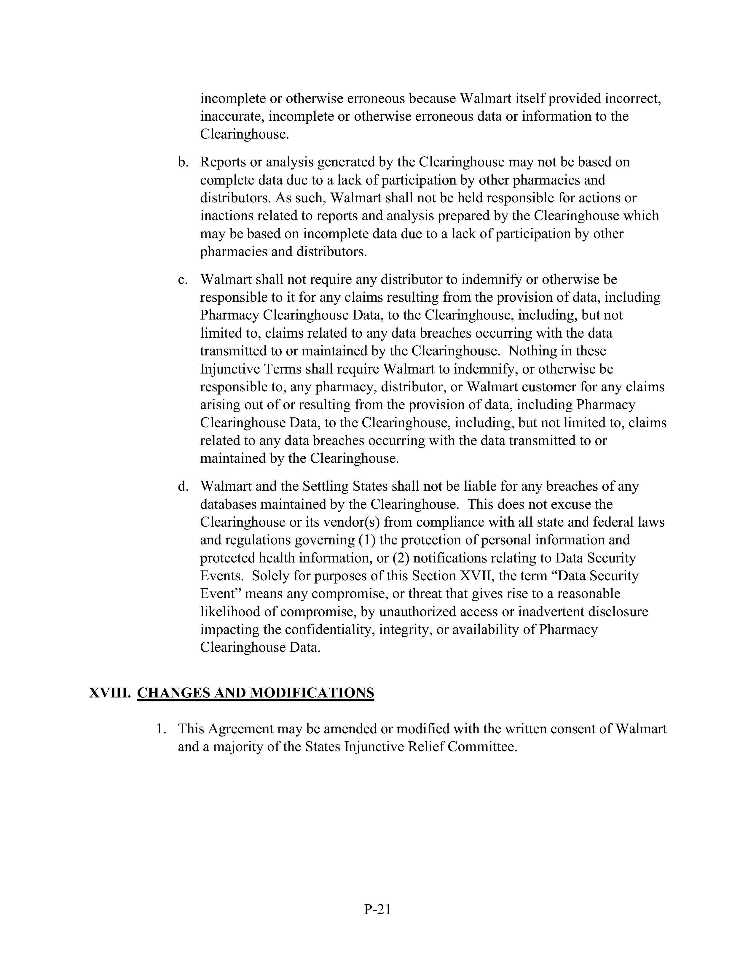 WALMART SETTLEMENT AGREEMENT — page 510