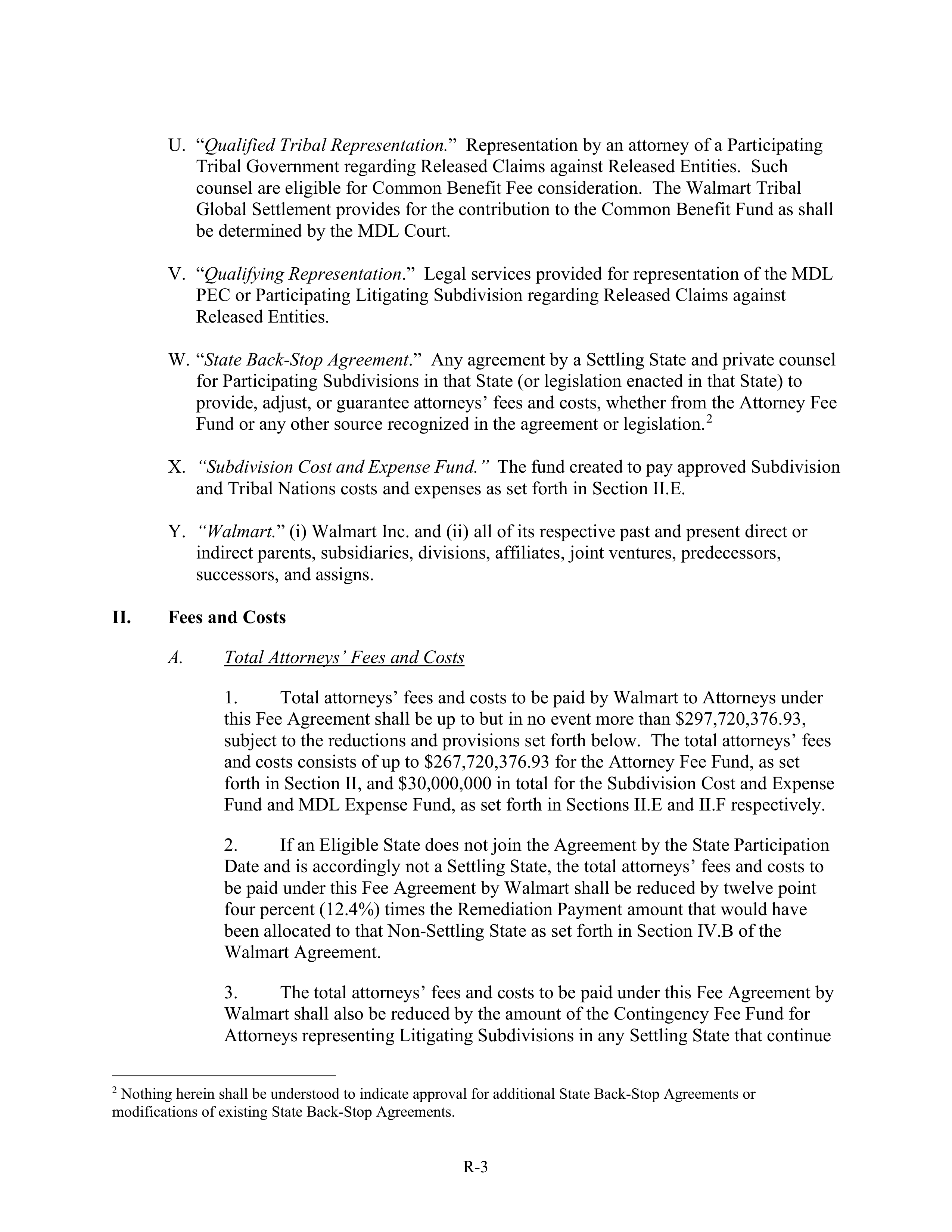 WALMART SETTLEMENT AGREEMENT — page 514