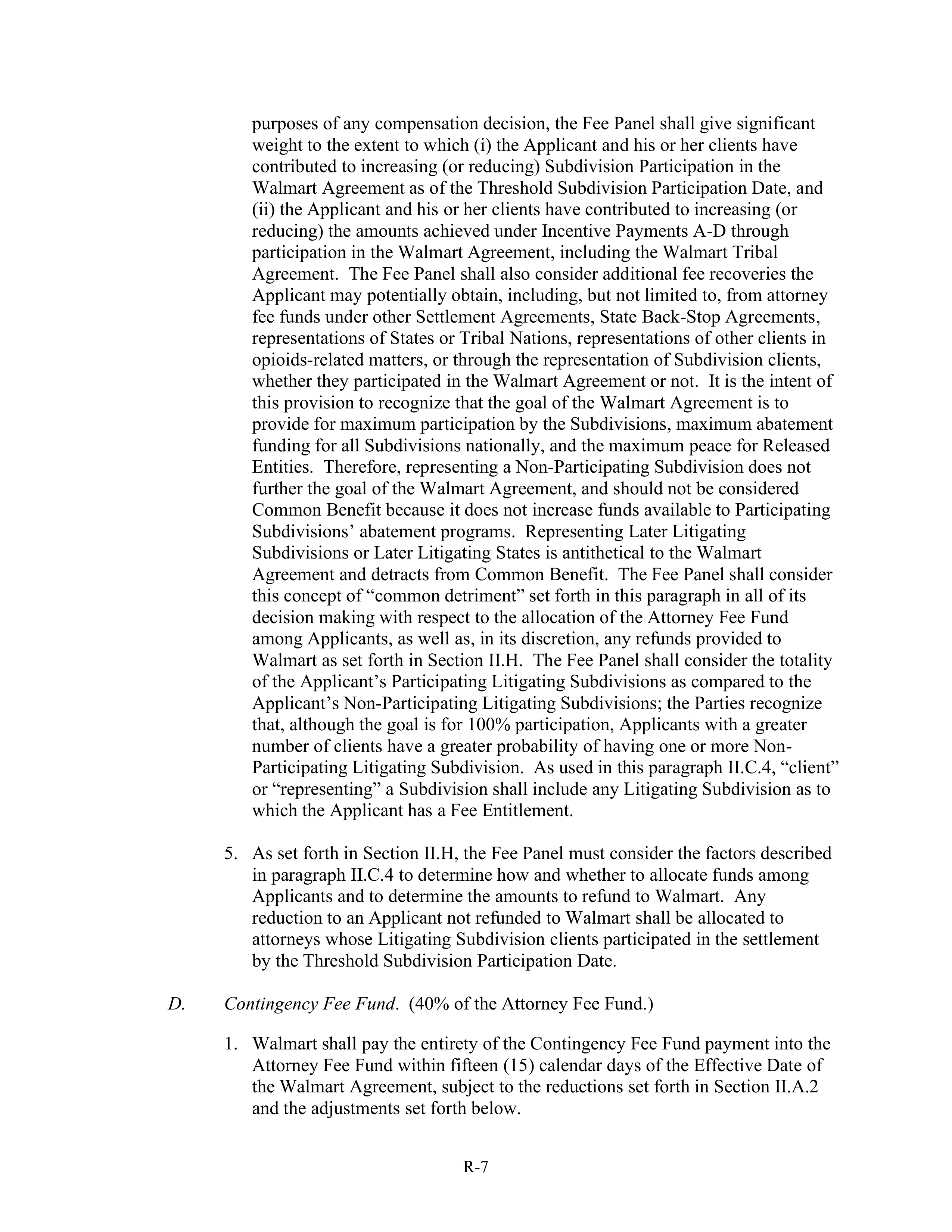 WALMART SETTLEMENT AGREEMENT — page 518