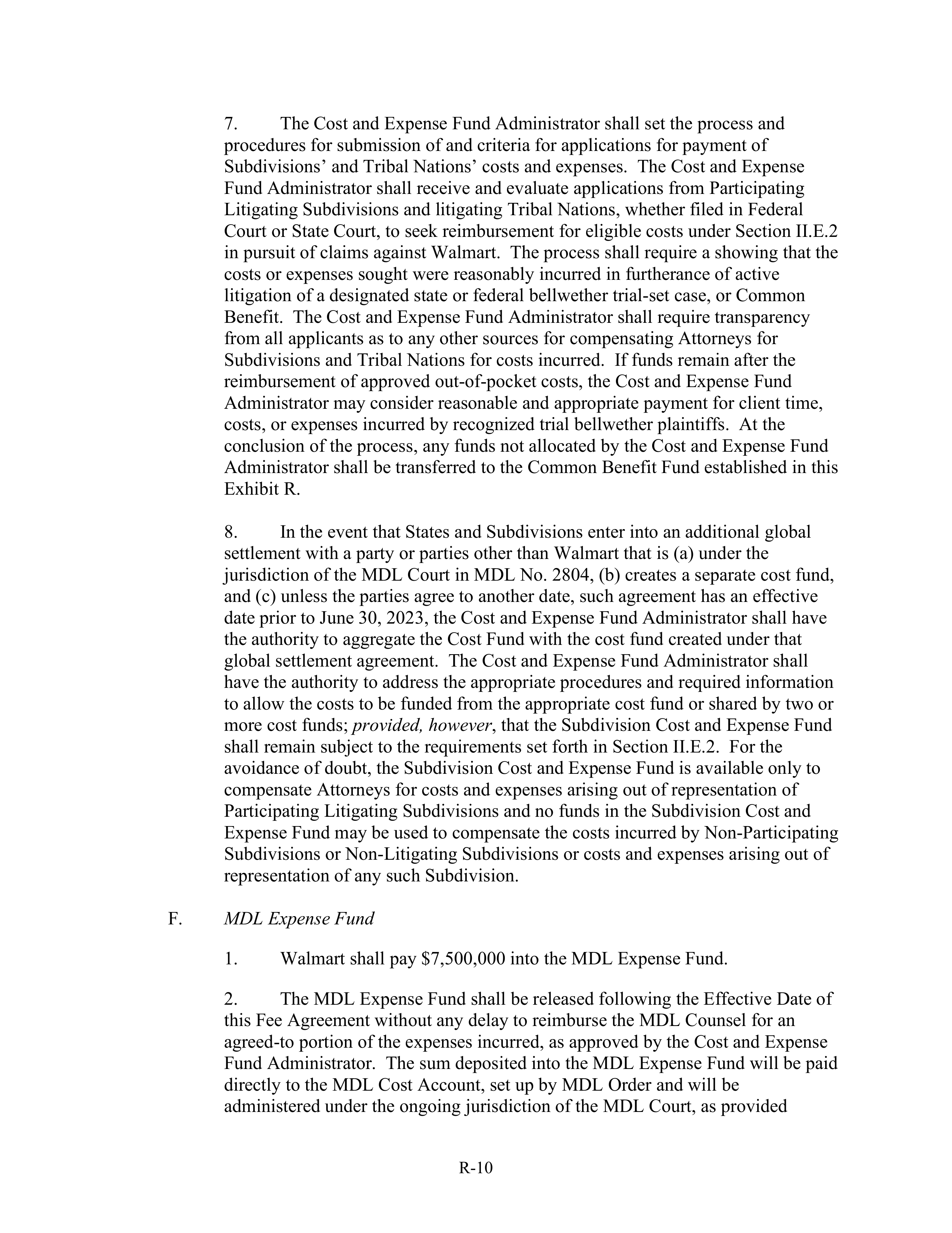 WALMART SETTLEMENT AGREEMENT — page 521