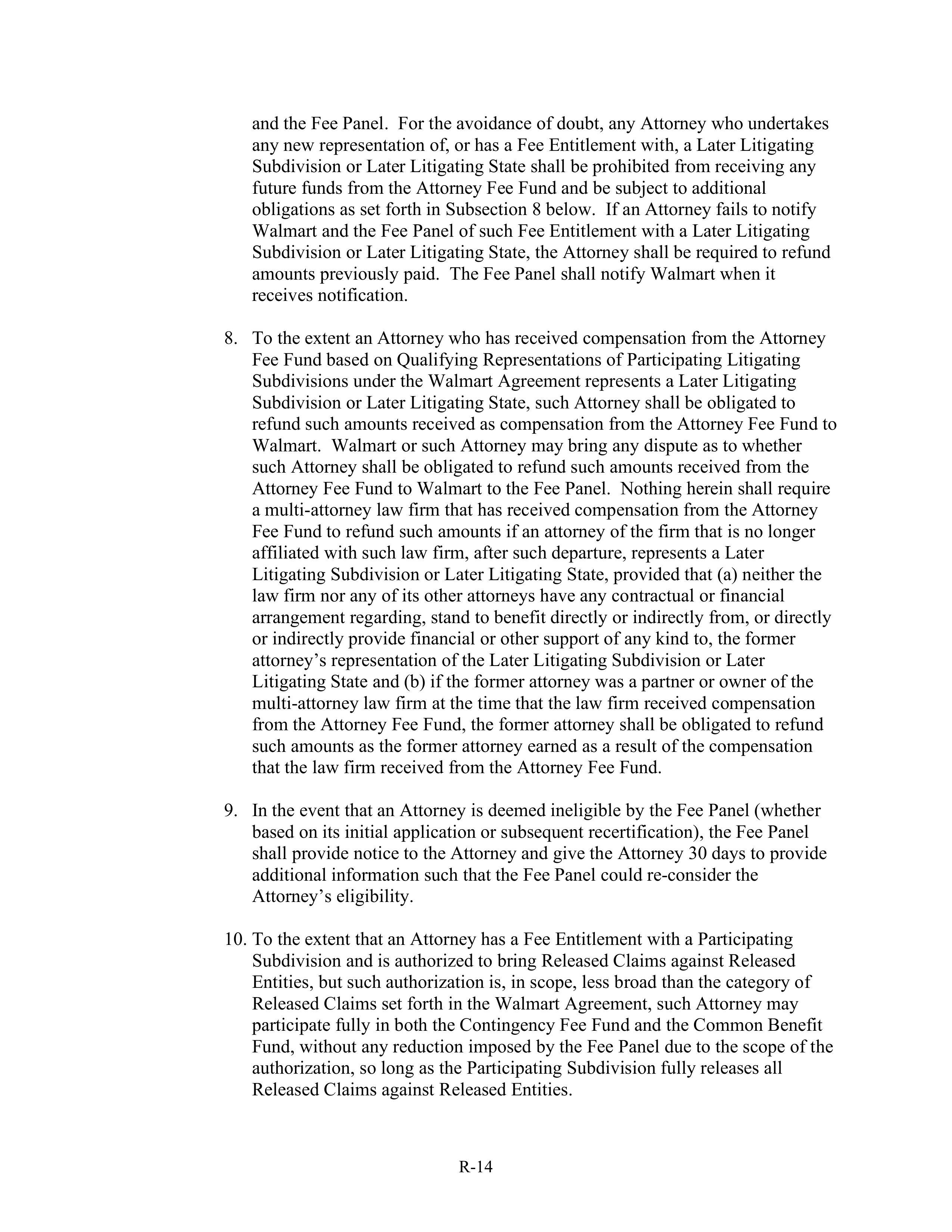 WALMART SETTLEMENT AGREEMENT — page 525