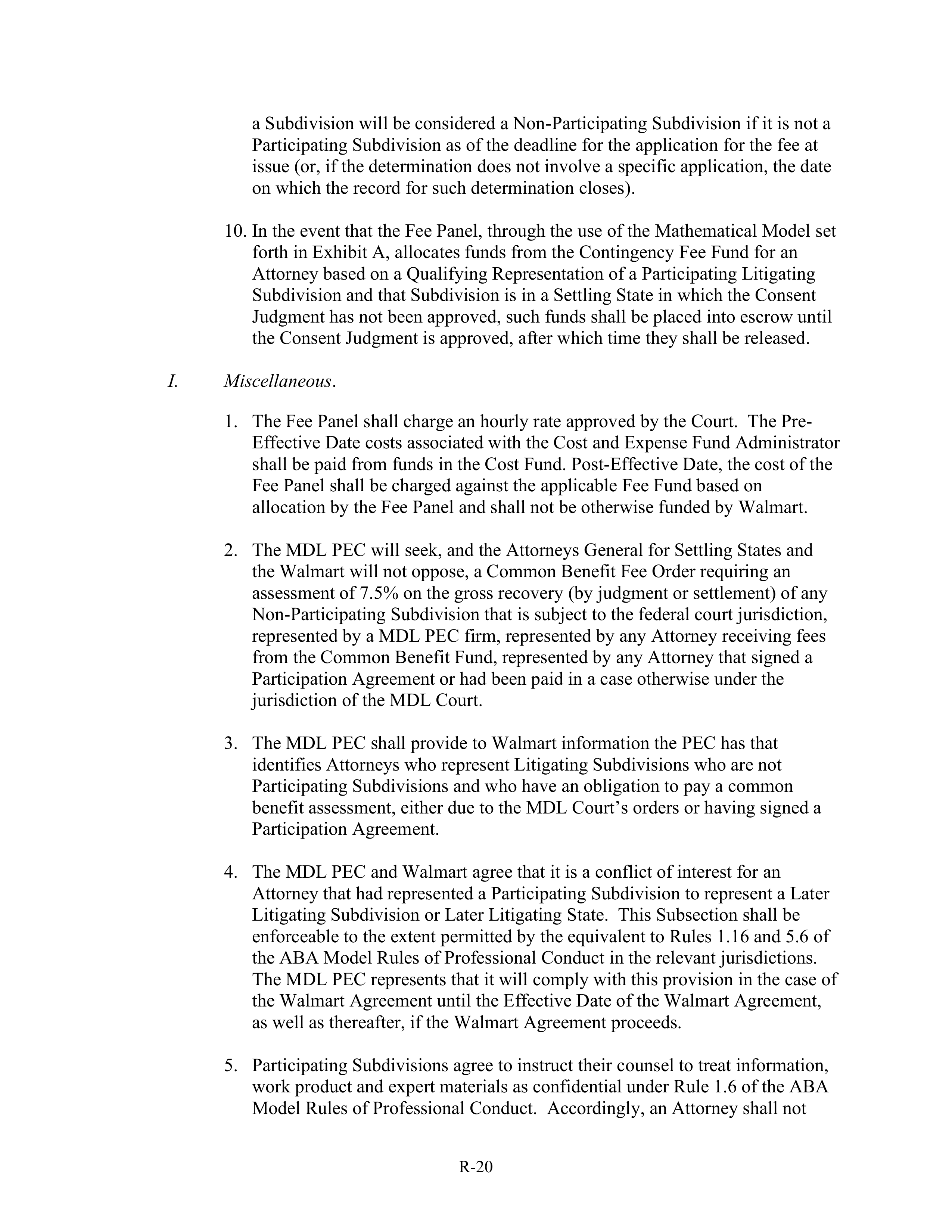 WALMART SETTLEMENT AGREEMENT — page 531