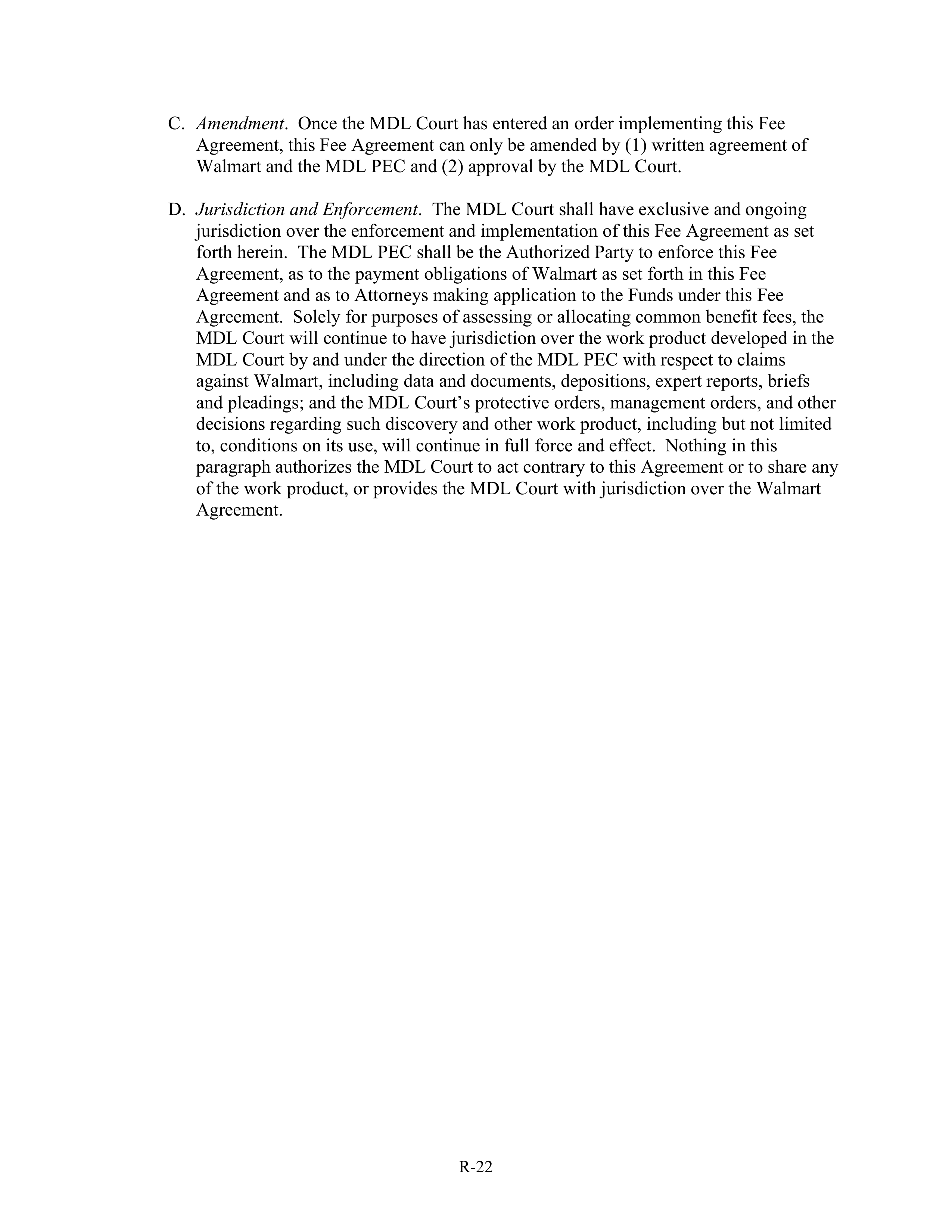 WALMART SETTLEMENT AGREEMENT — page 533