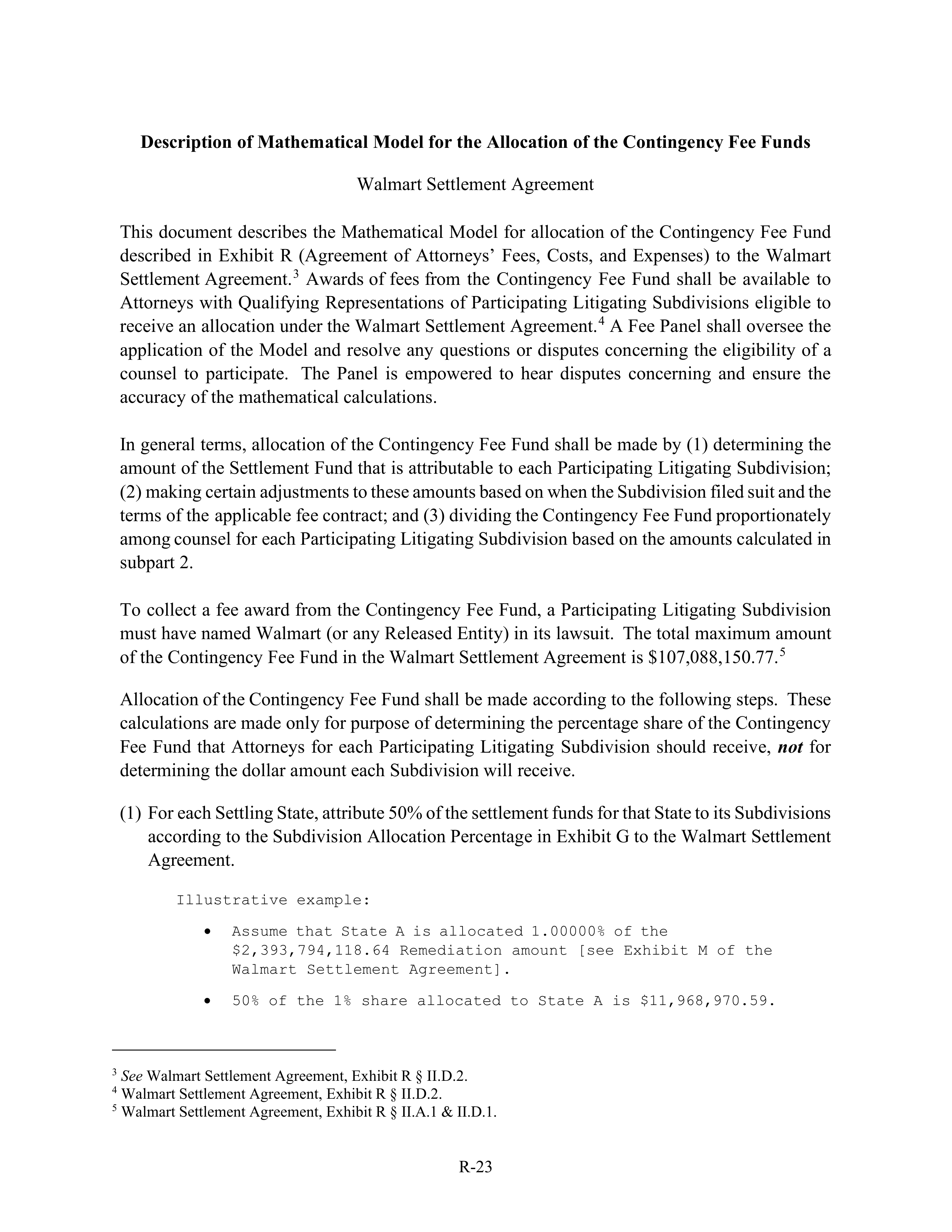 WALMART SETTLEMENT AGREEMENT — page 534