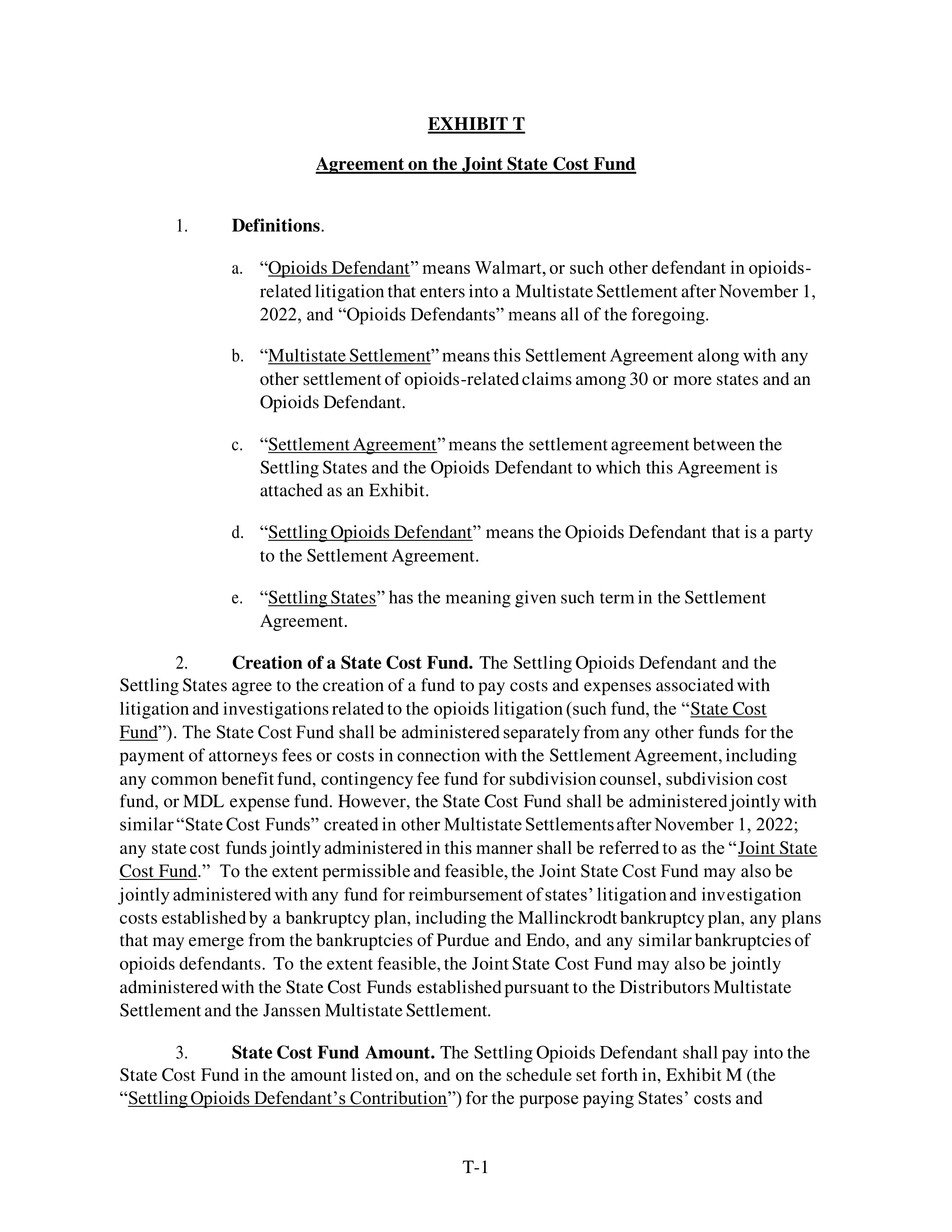 WALMART SETTLEMENT AGREEMENT — page 546