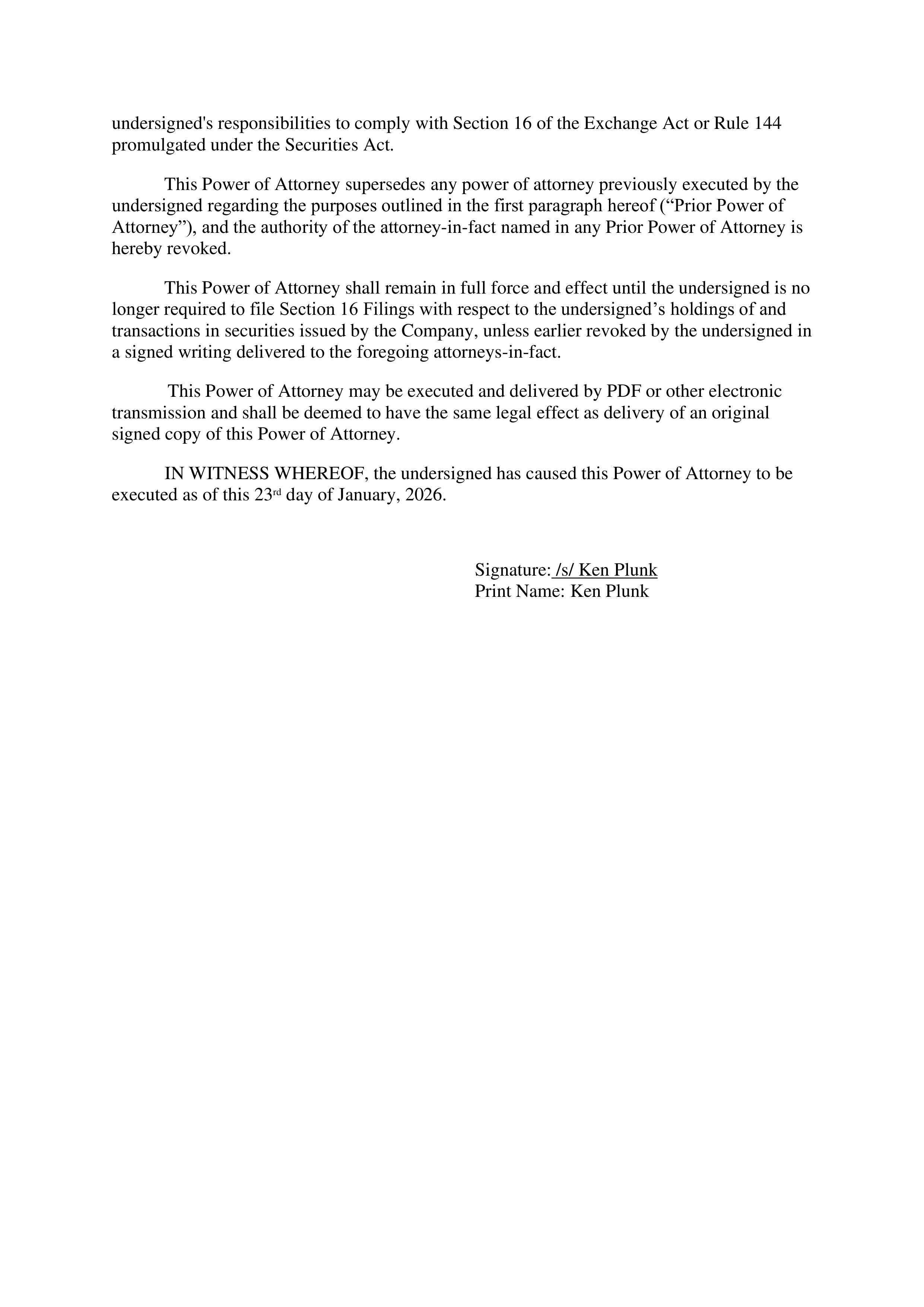 WD-40 Company Power of Attorney — page 2