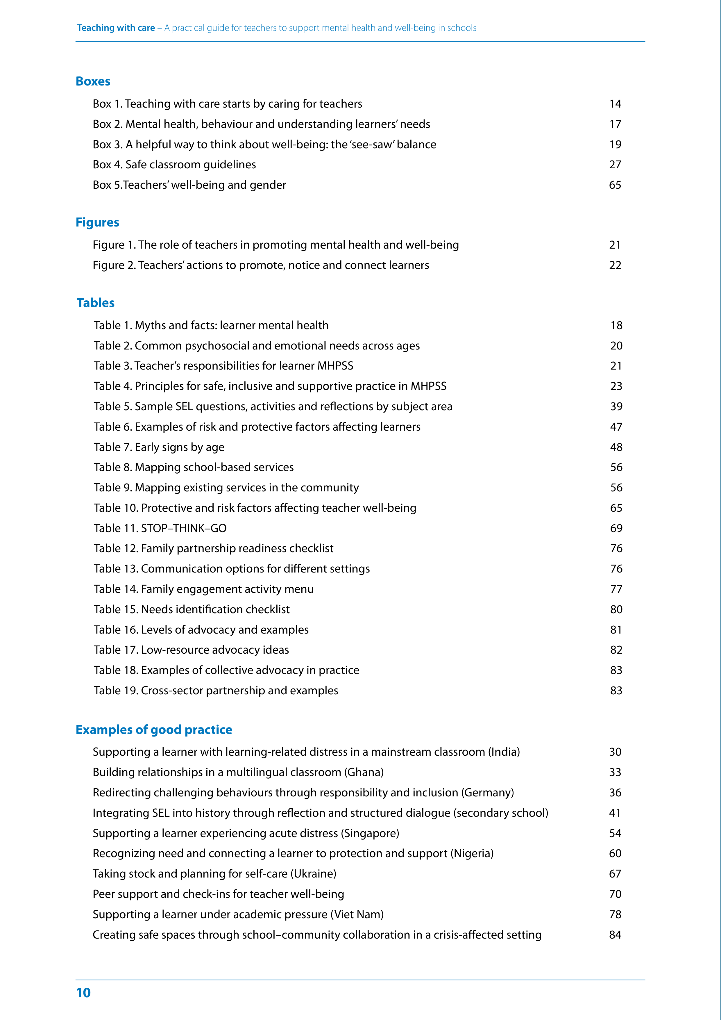 WHO Teaching with Care Guide — page 10