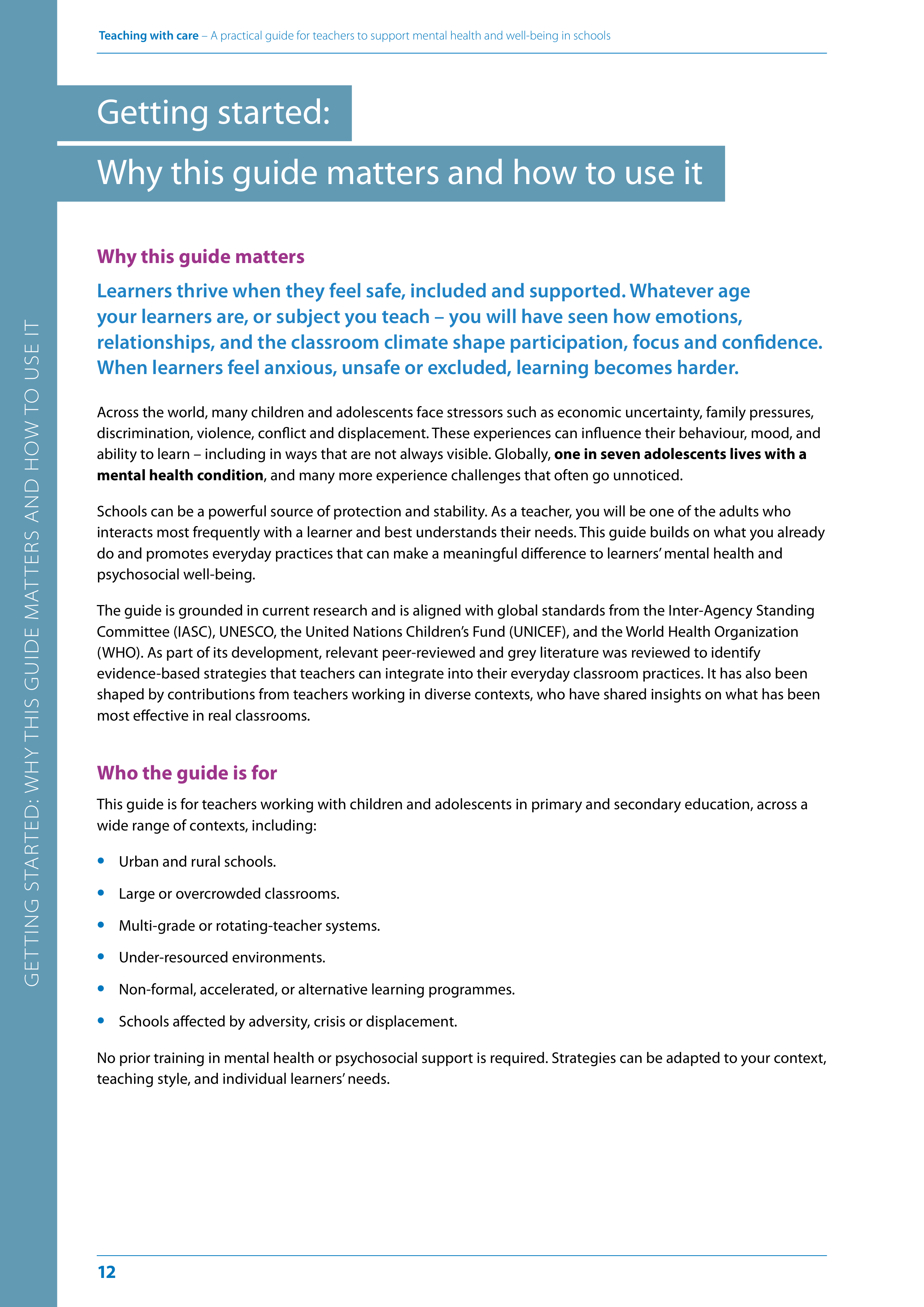 WHO Teaching with Care Guide — page 12