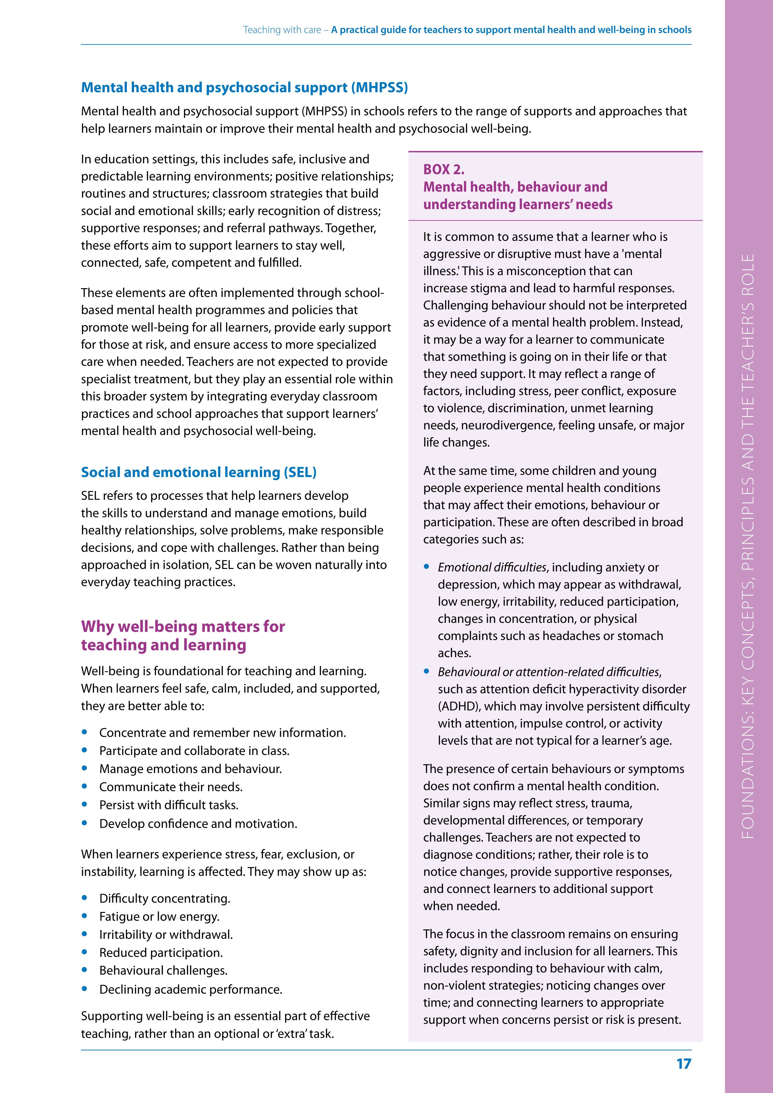 WHO Teaching with Care Guide — page 17