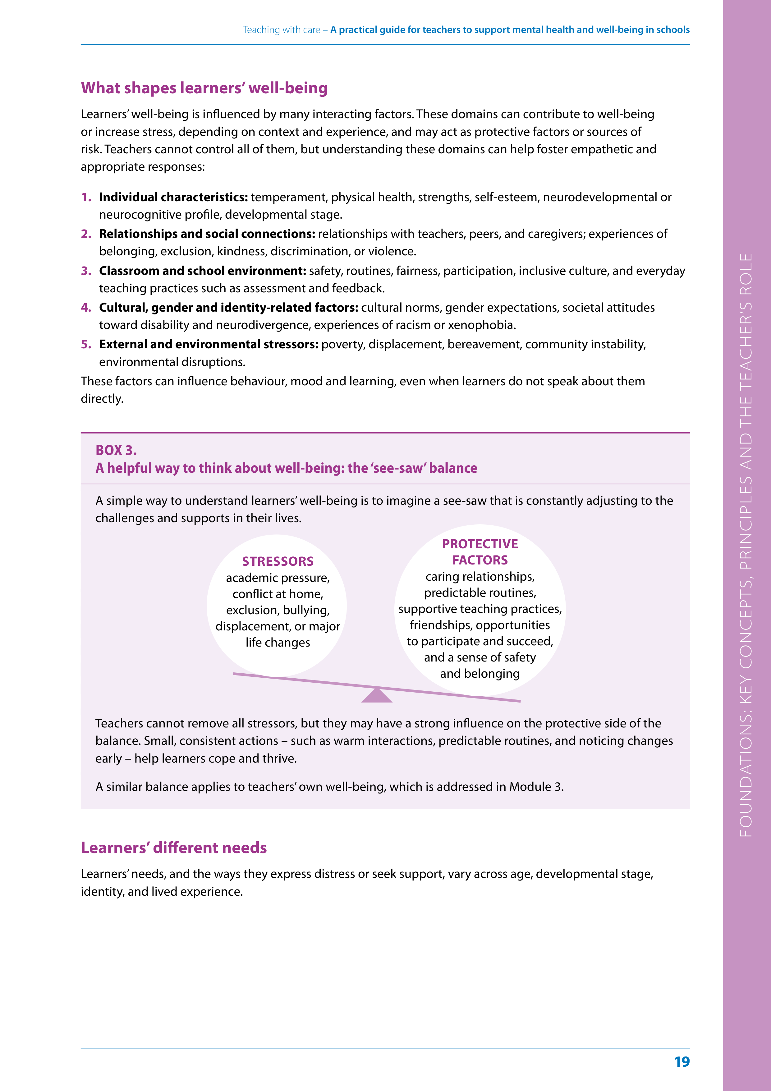 WHO Teaching with Care Guide — page 19