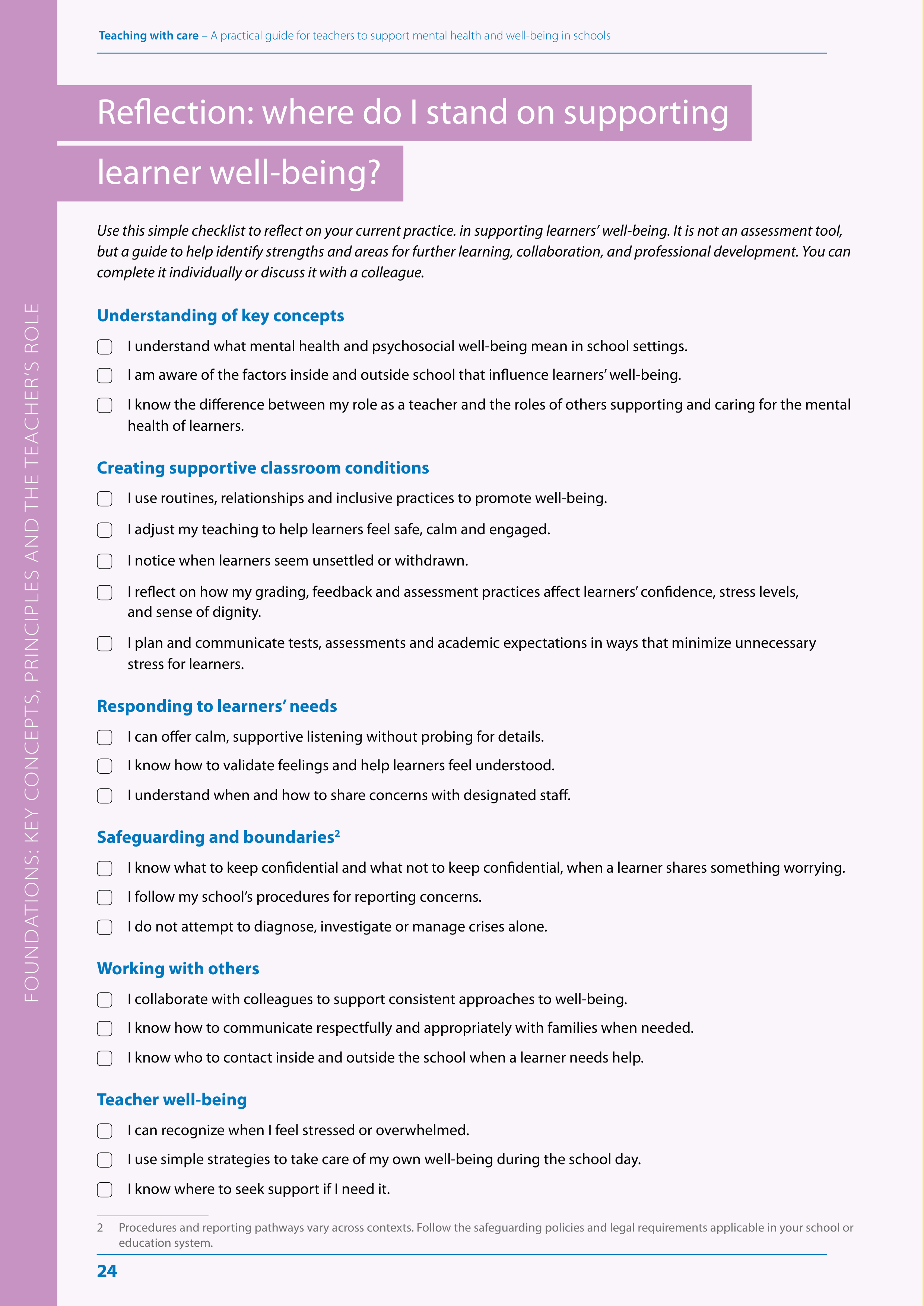 WHO Teaching with Care Guide — page 24